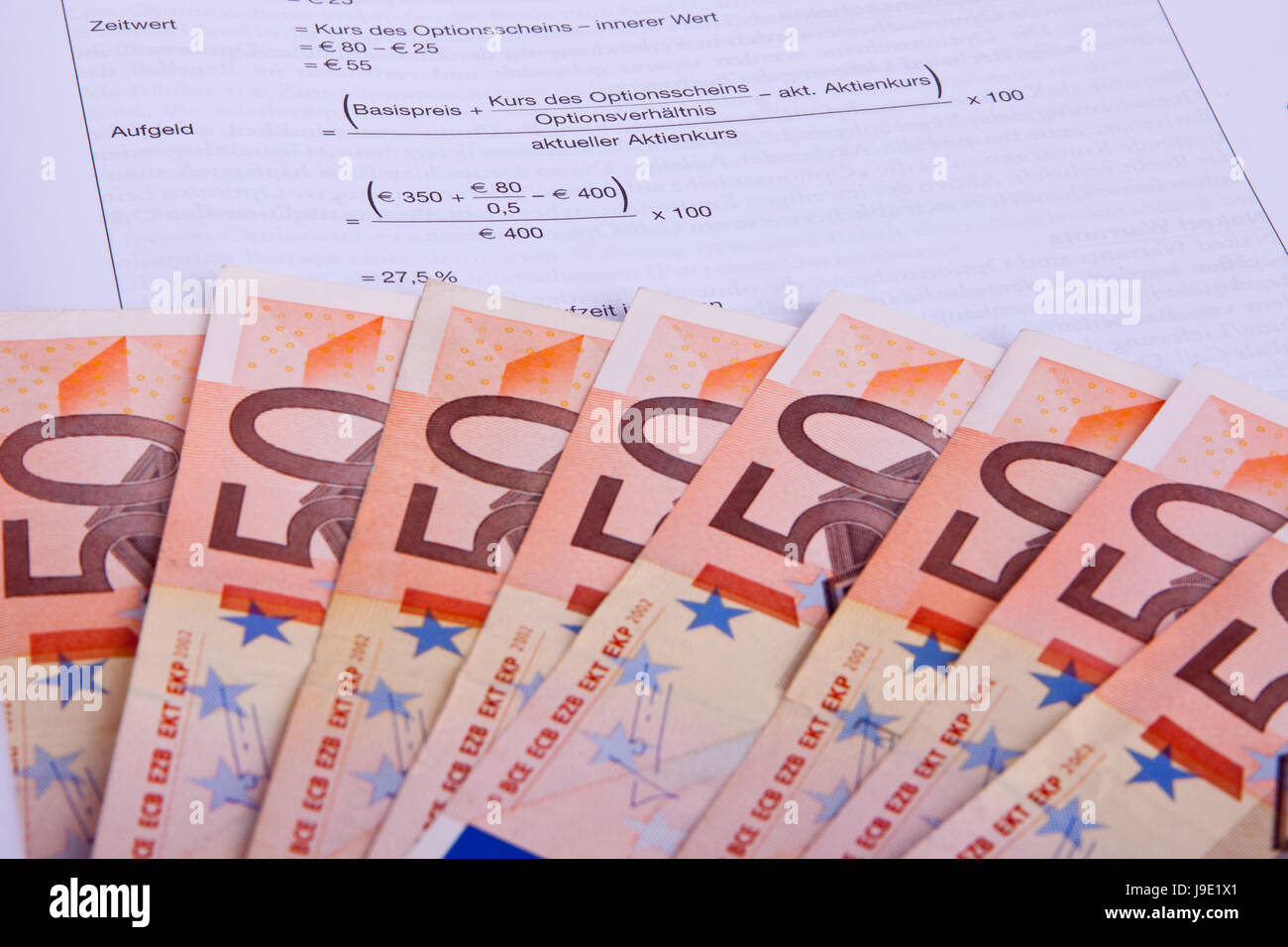 Euro, Geld Investitionen, Darlehen, Investitionen, Investitionssicherheit Vertrauen, Stockfoto