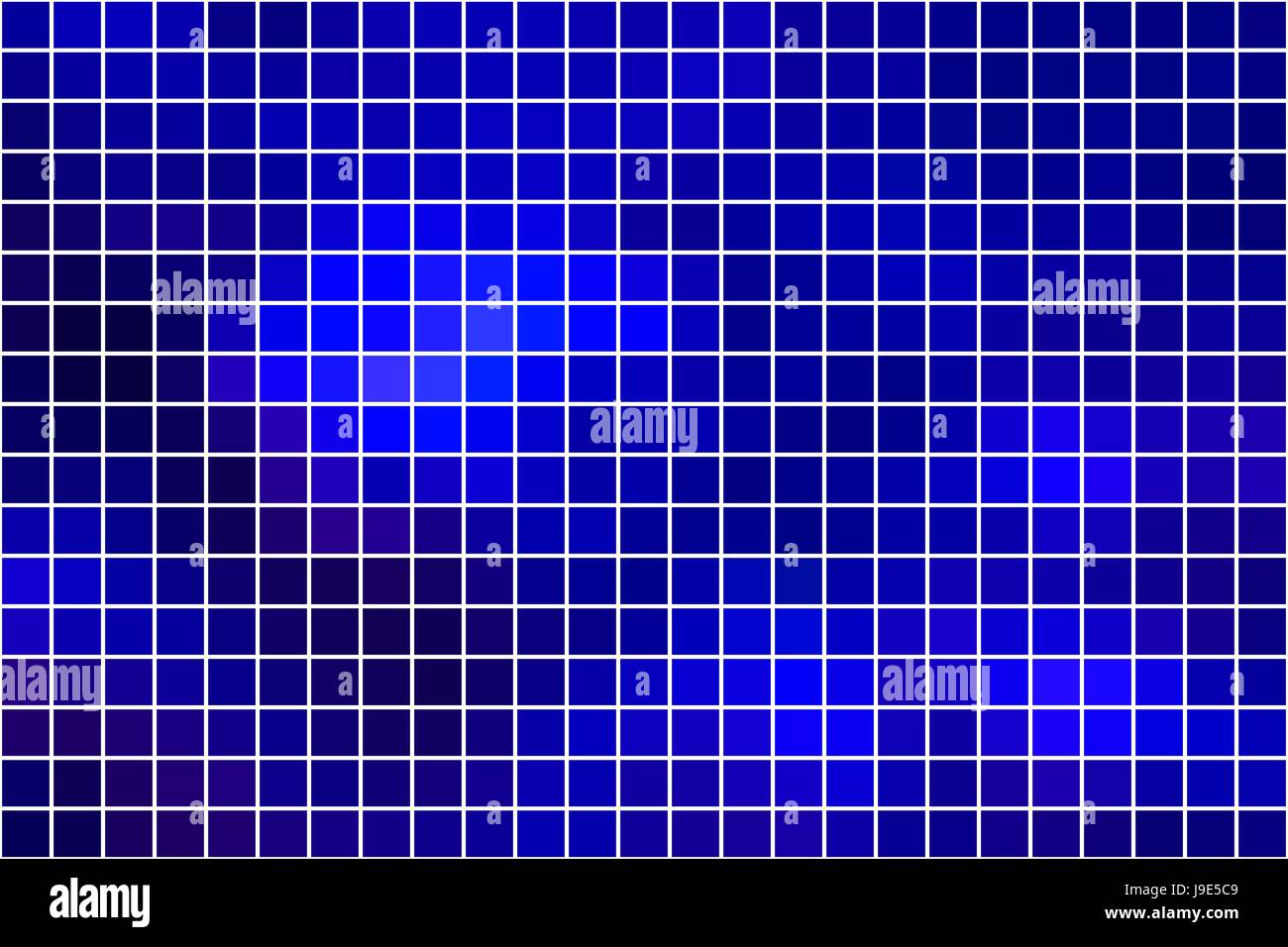 Dunkel blaue abstrakte Vektor quadratischen Fliesen über weißen Mosaik Hintergrund Stock Vektor