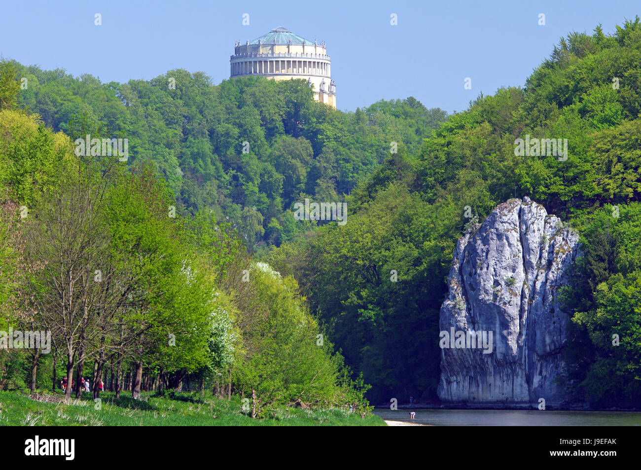 Geschichte, Donau, Geschichte, Kirche, Tempel, Ort, Stadt, Denkmal, Dom, Brücke, Stockfoto