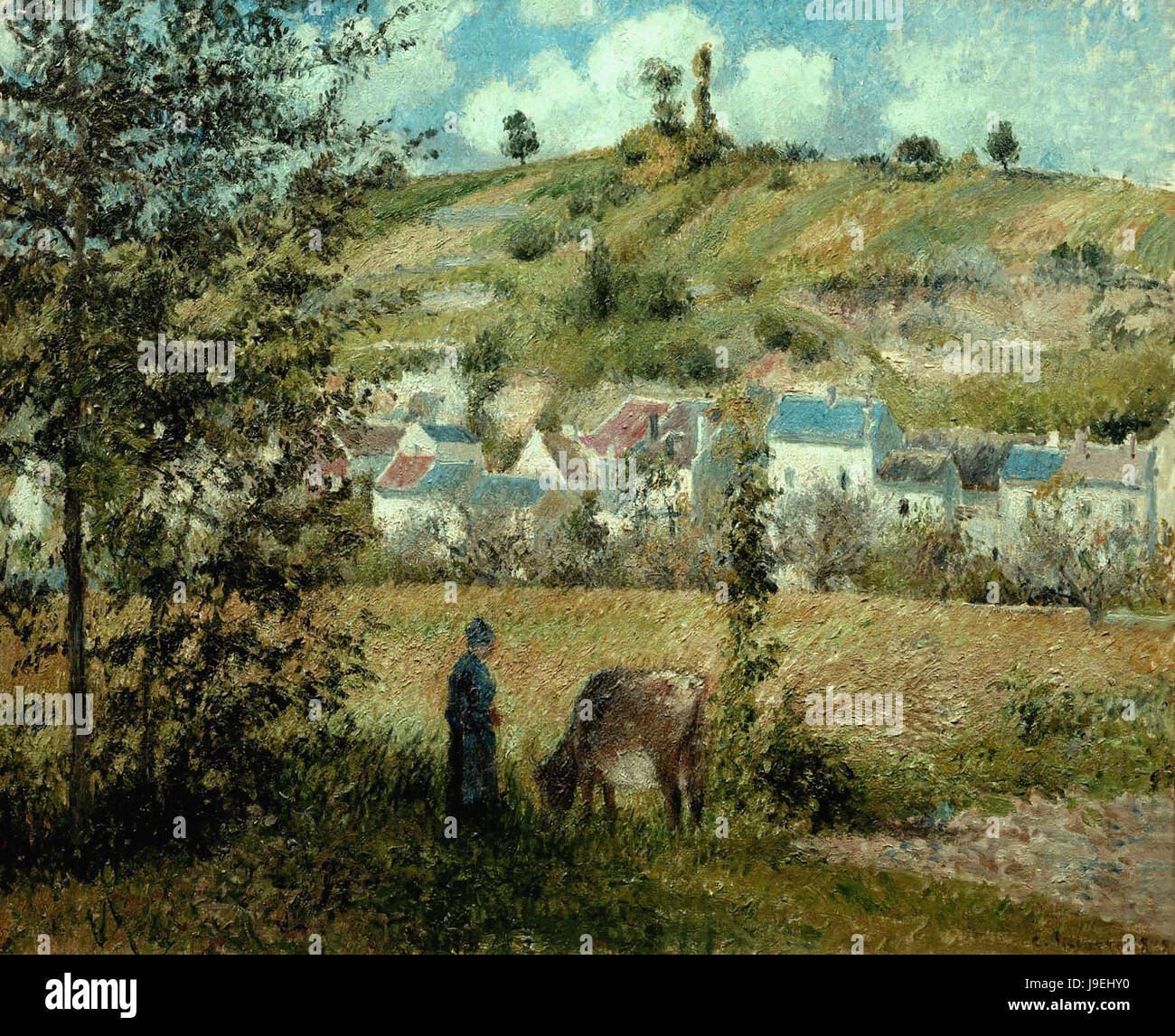 Camille Pissarro Chaponval Landschaft 1880 Musée d ' Orsay Paris, Stockfoto