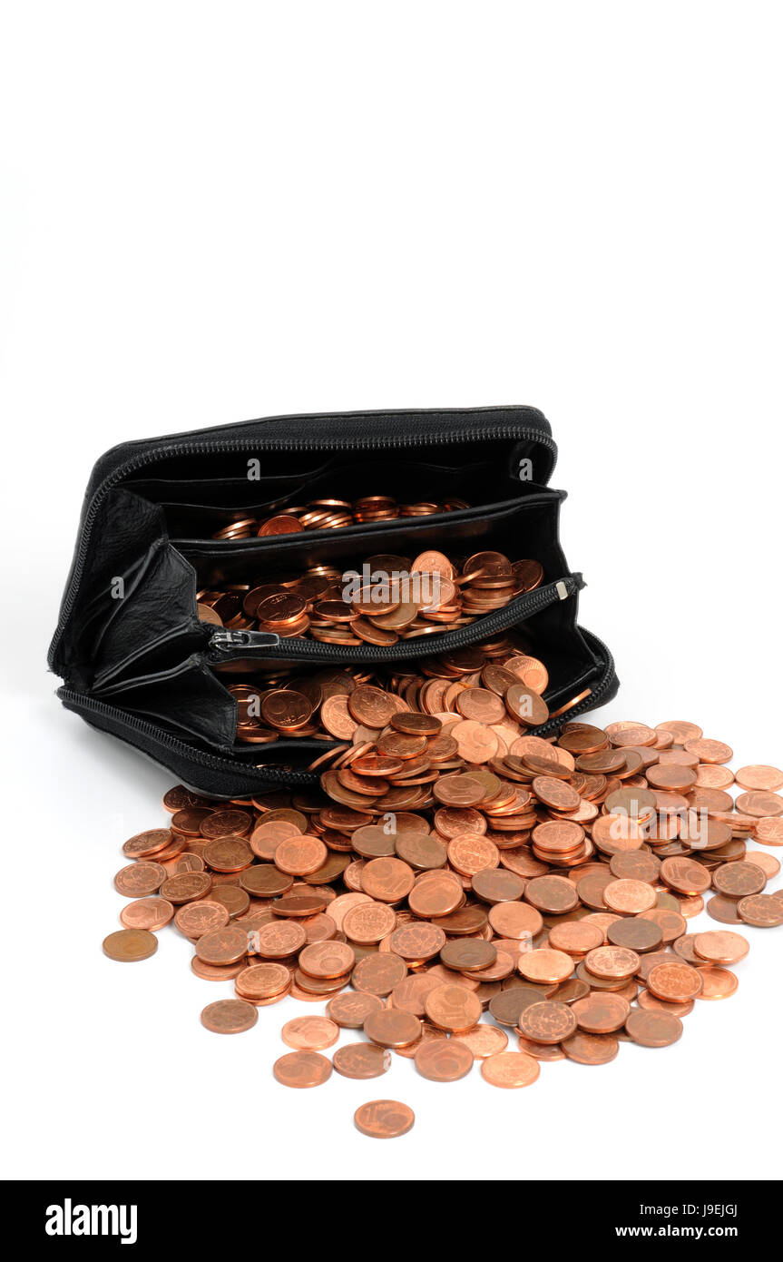 Euro, Münzen, Cent, Geldbörse, Brieftasche, Geldbeutel, Geldbeutel, Pay,  Hand, Euro, Münze Stockfotografie - Alamy
