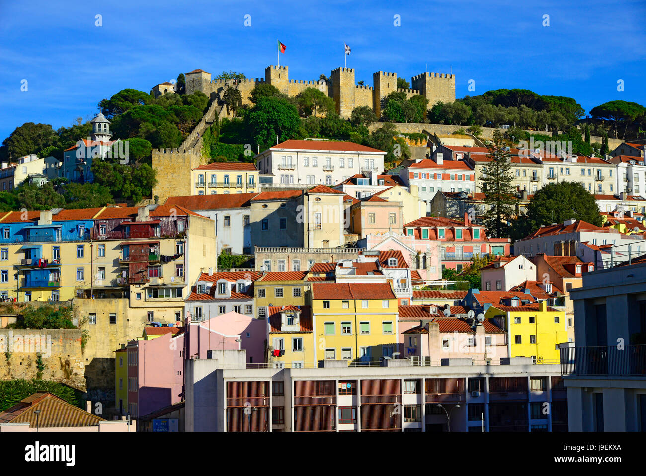 Sao Jorge Schloss Lissabon Portugal Stockfoto