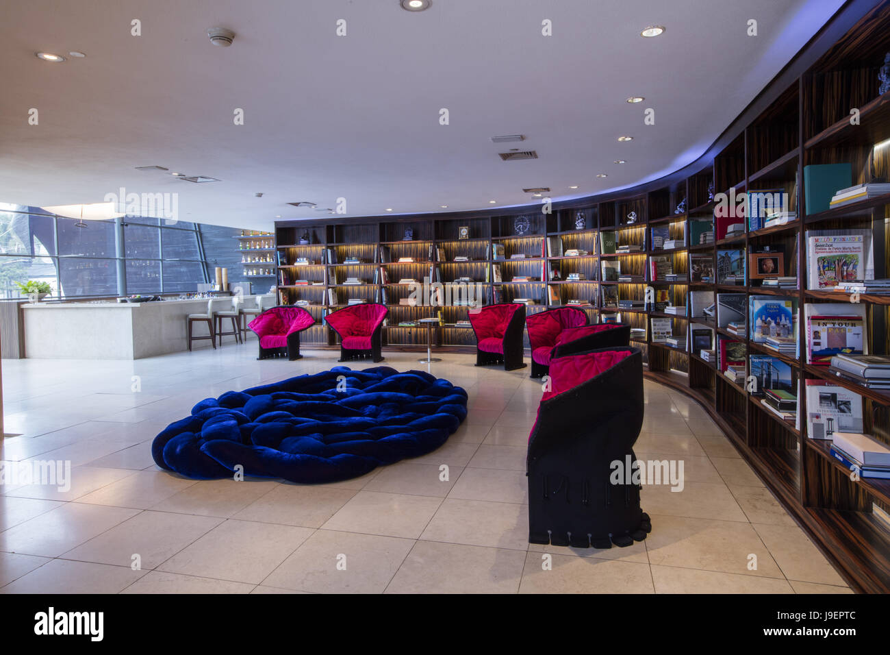 Brasilien, Sao Paulo, einzigartiges Hotel, Interieur des einzigartigen Hotels von Ruy Ohtake Stockfoto