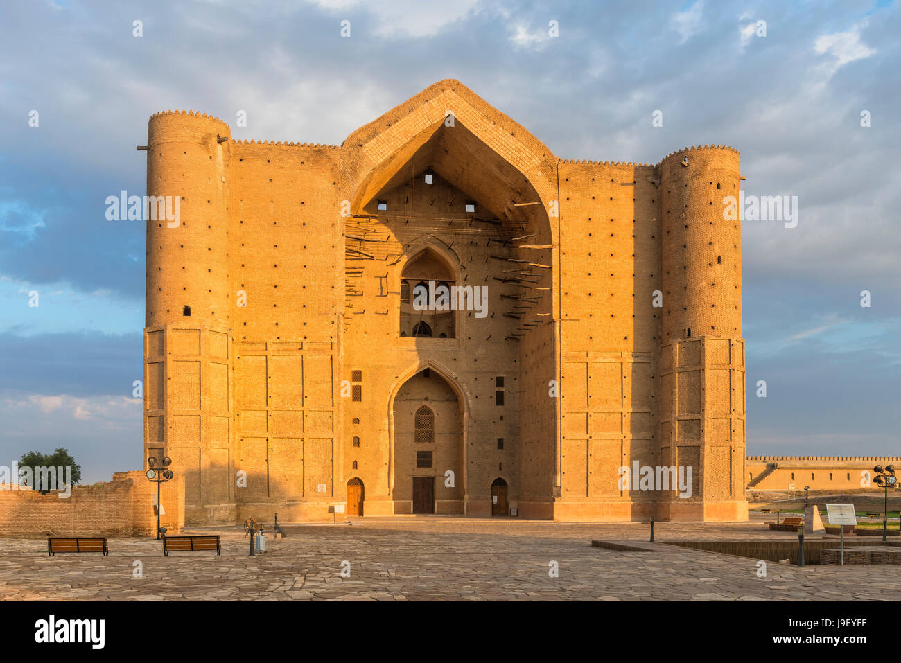 Glaubensgemeinschaft Ahmet Yasawi Mausoleum, UNESCO-Weltkulturerbe, Turkestan, Region Süd, Kasachstan Stockfoto