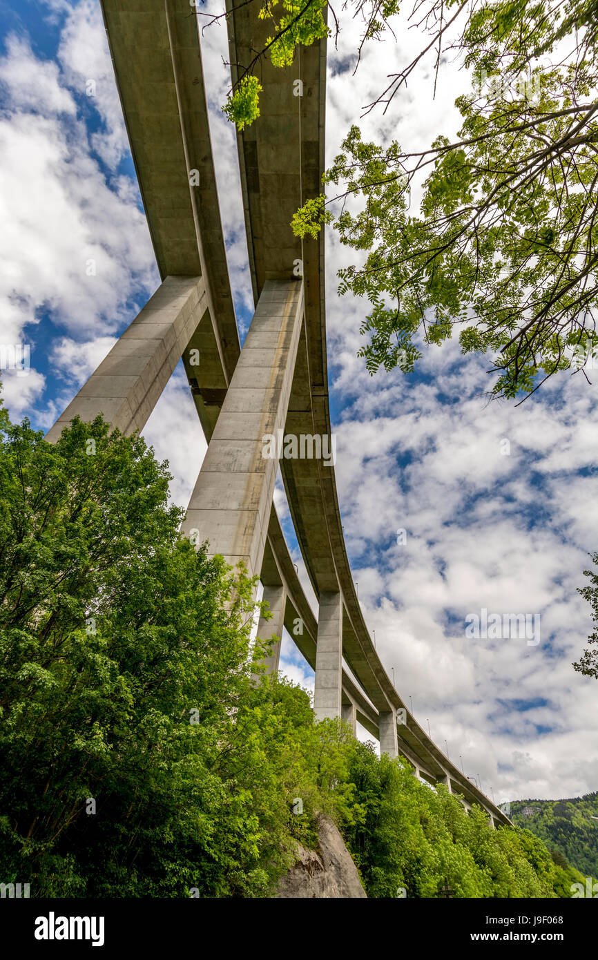 A40. Autoroute des Titans. Nantua. Ain. Frankreich Stockfoto