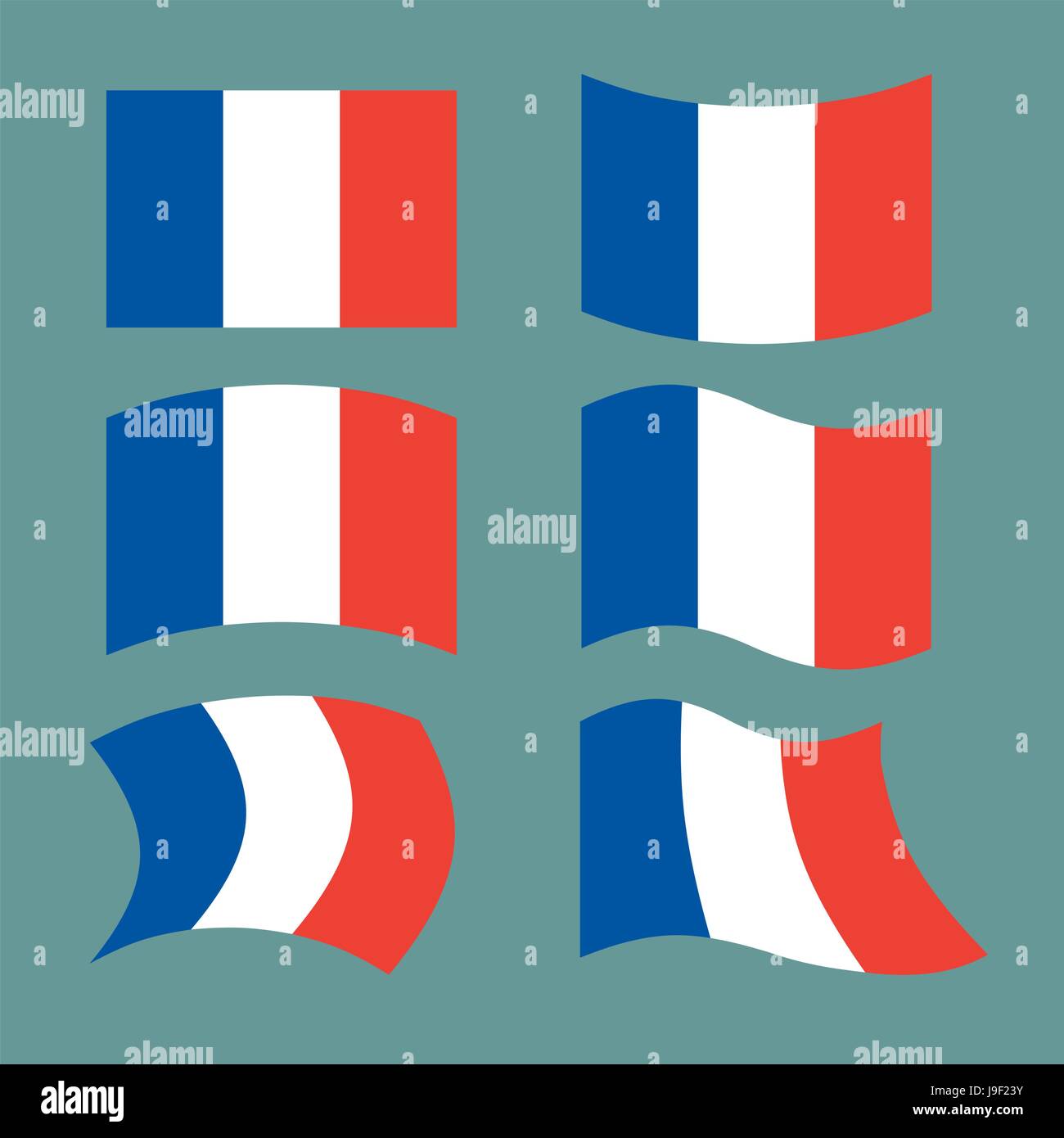 Flagge von Frankreich. Nationalflagge des französischen Staates festgelegt. Staatlichen Symbol des Landes Stock Vektor