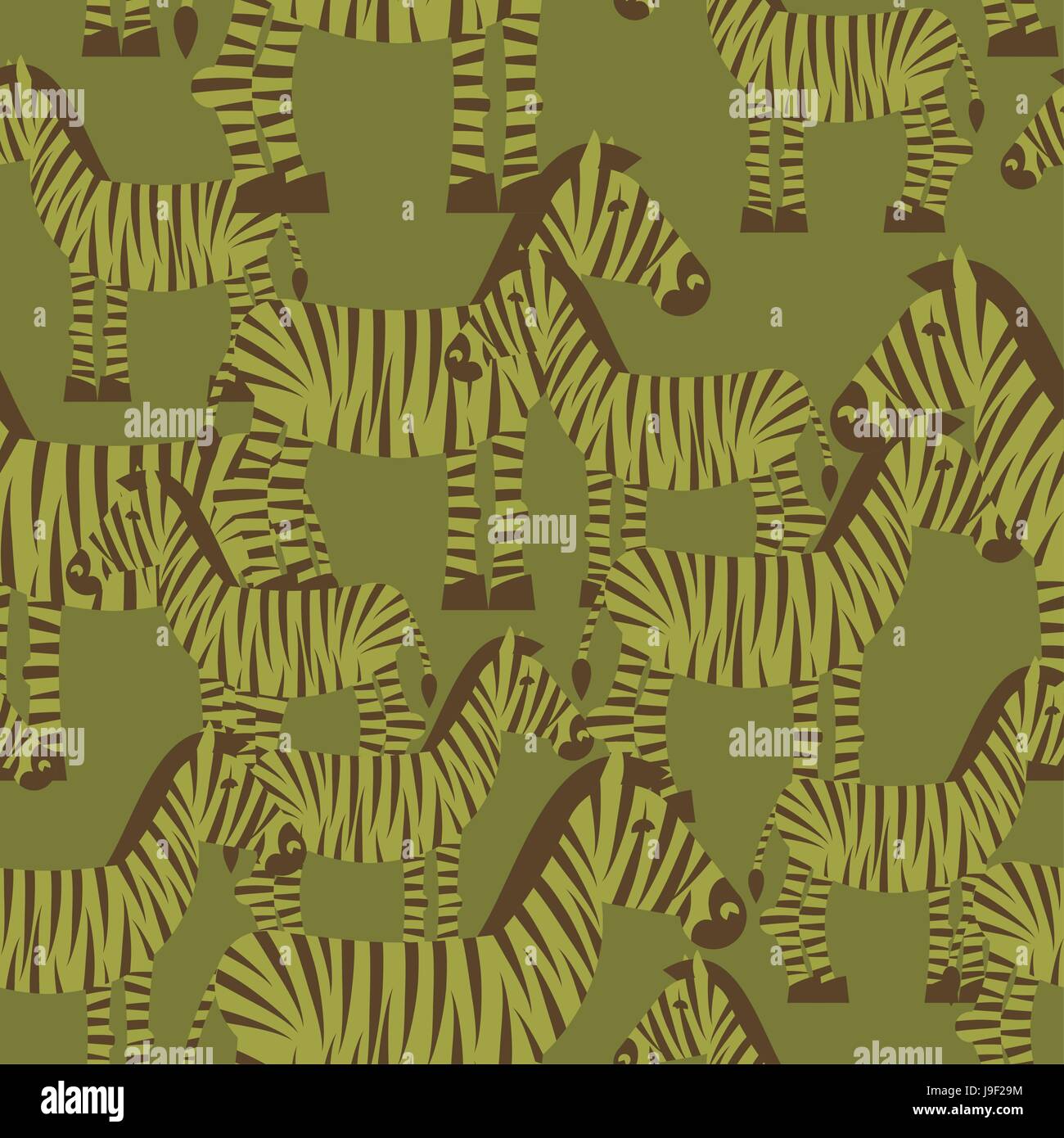 Militärische Tarnung Hintergrund Zebra. Wilde Bestien schützende Musterdesign. Armee Soldat Textur für Kleidung. Ornament für Jäger. Soldat Khaki oder Stock Vektor