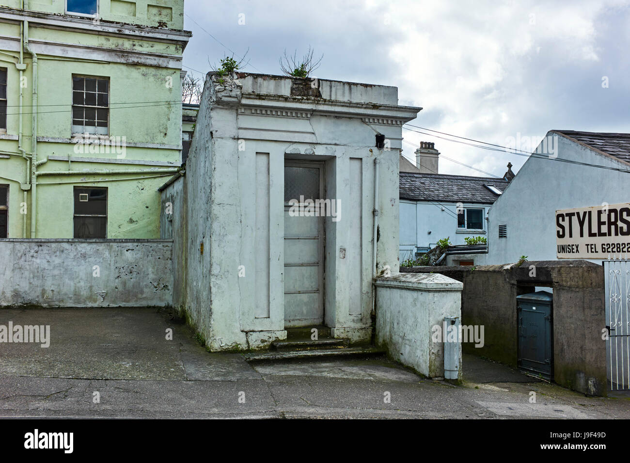 Rundown, Gebäude, Douglas, Isle Of Man Stockfoto