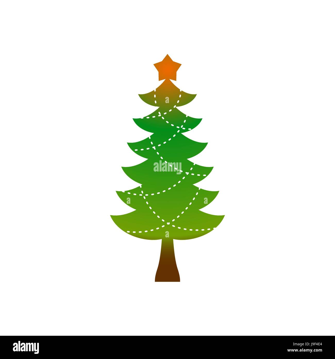 Weihnachtsbaum-Emblem. Symbol des neuen Jahres. Tannenbaum logo Stock Vektor