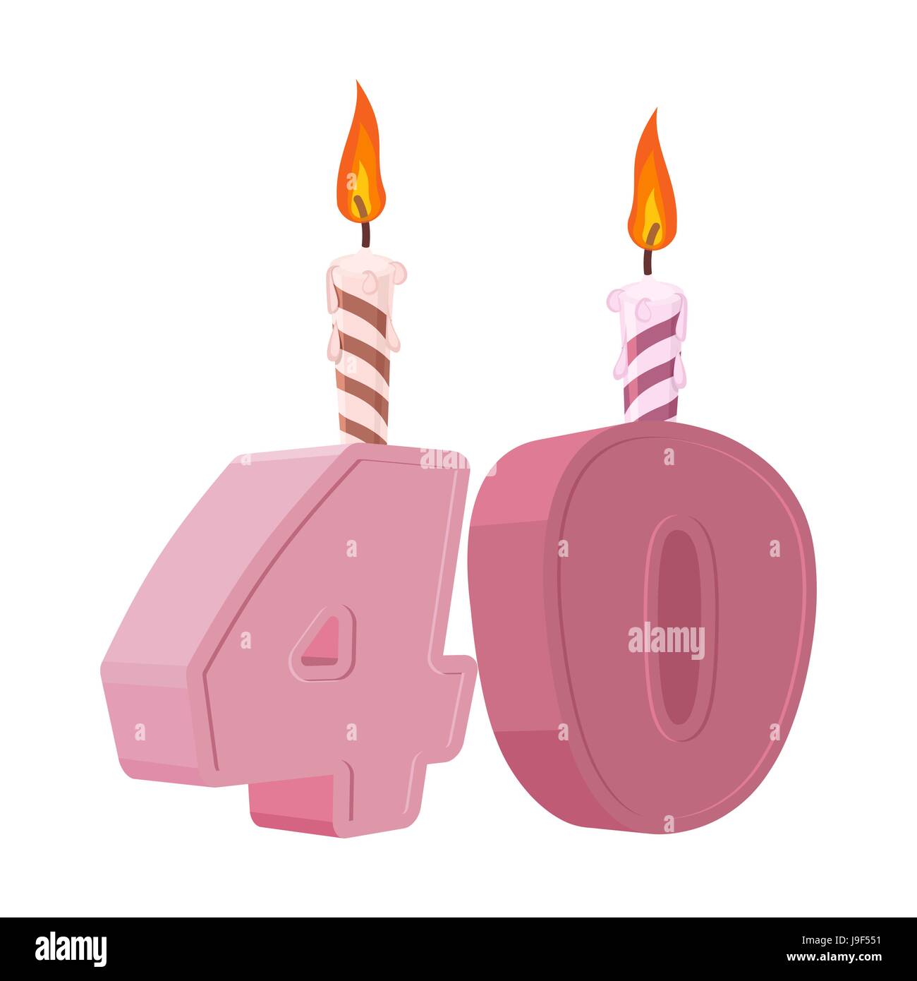 12 Kerzen & Halter SET-Geburtstag Jubiläums Kerze 40 