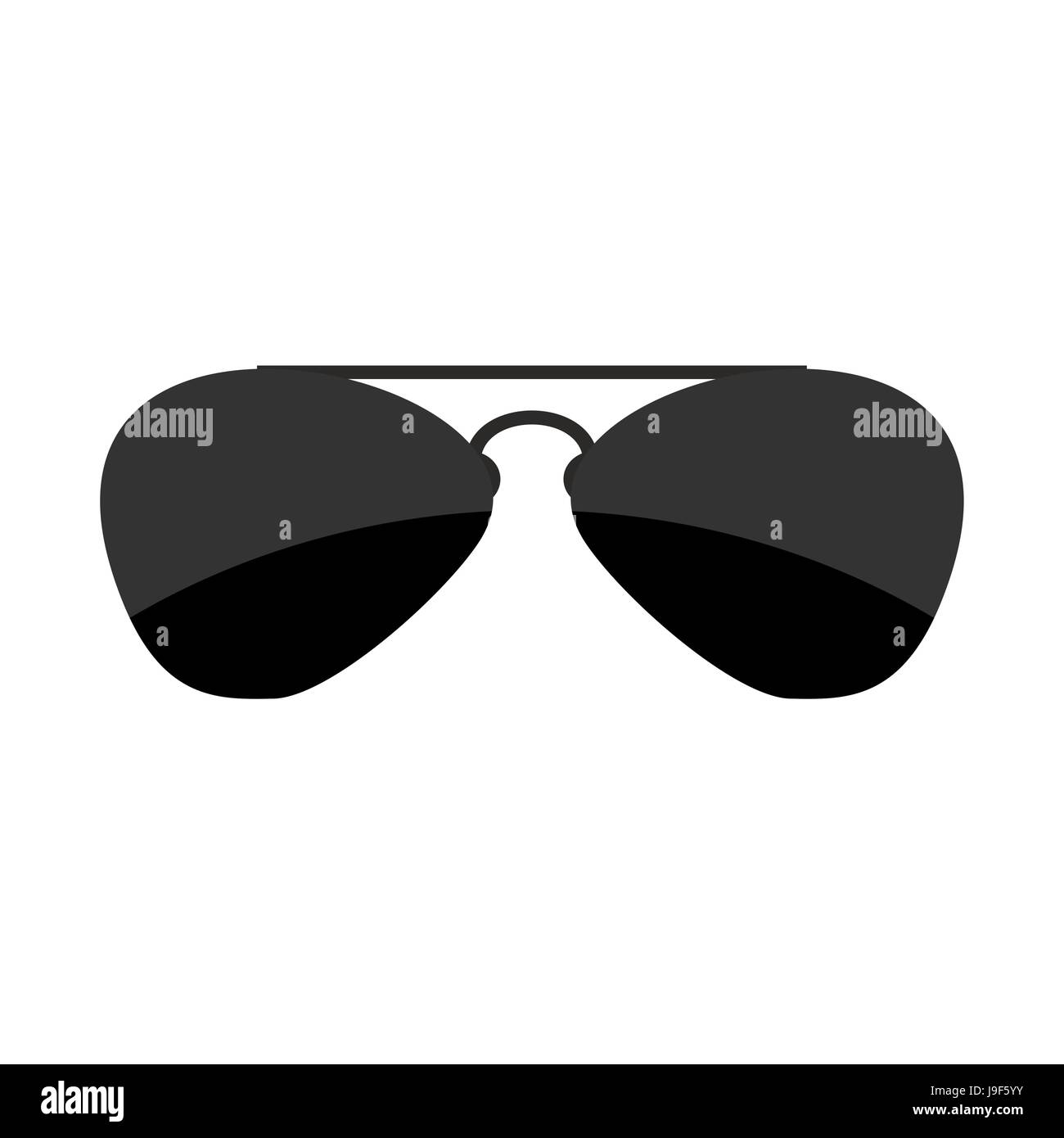 Sonnenbrille, isoliert. Zubehör von Sonne auf weißem Hintergrund Stock Vektor