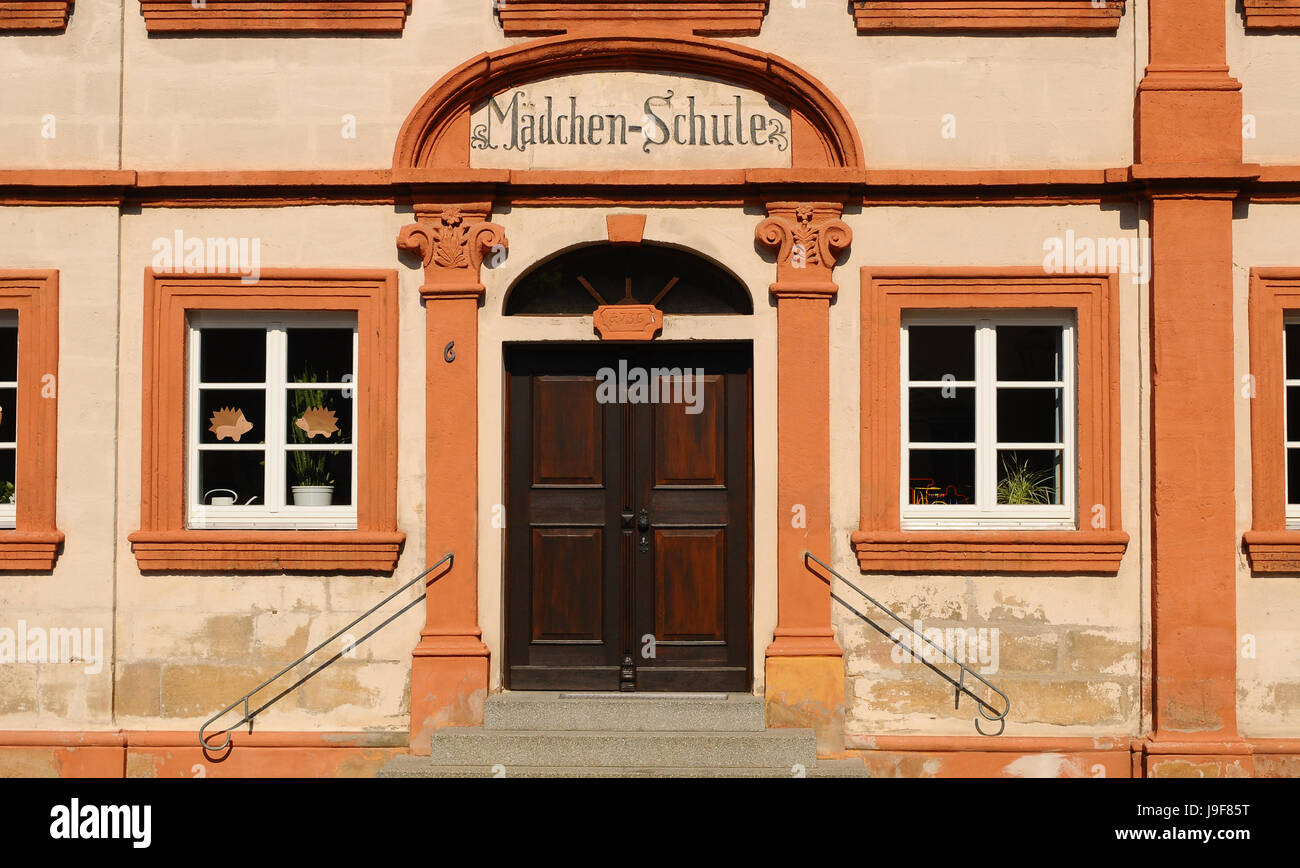 Mädchenschule in Spalt Stockfoto