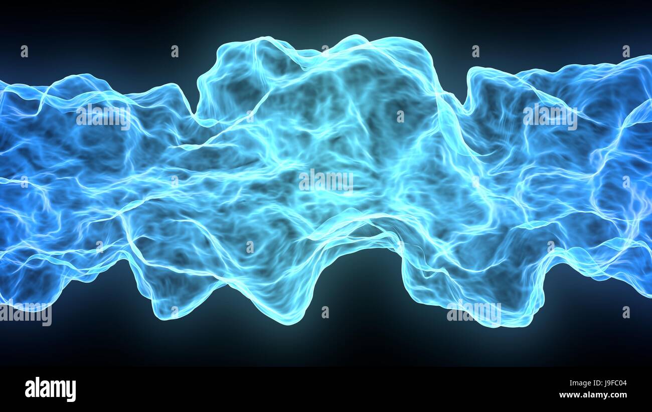 3D cool abstrakten Hintergrund der leuchtend blaue Lichtwelle Stockfoto
