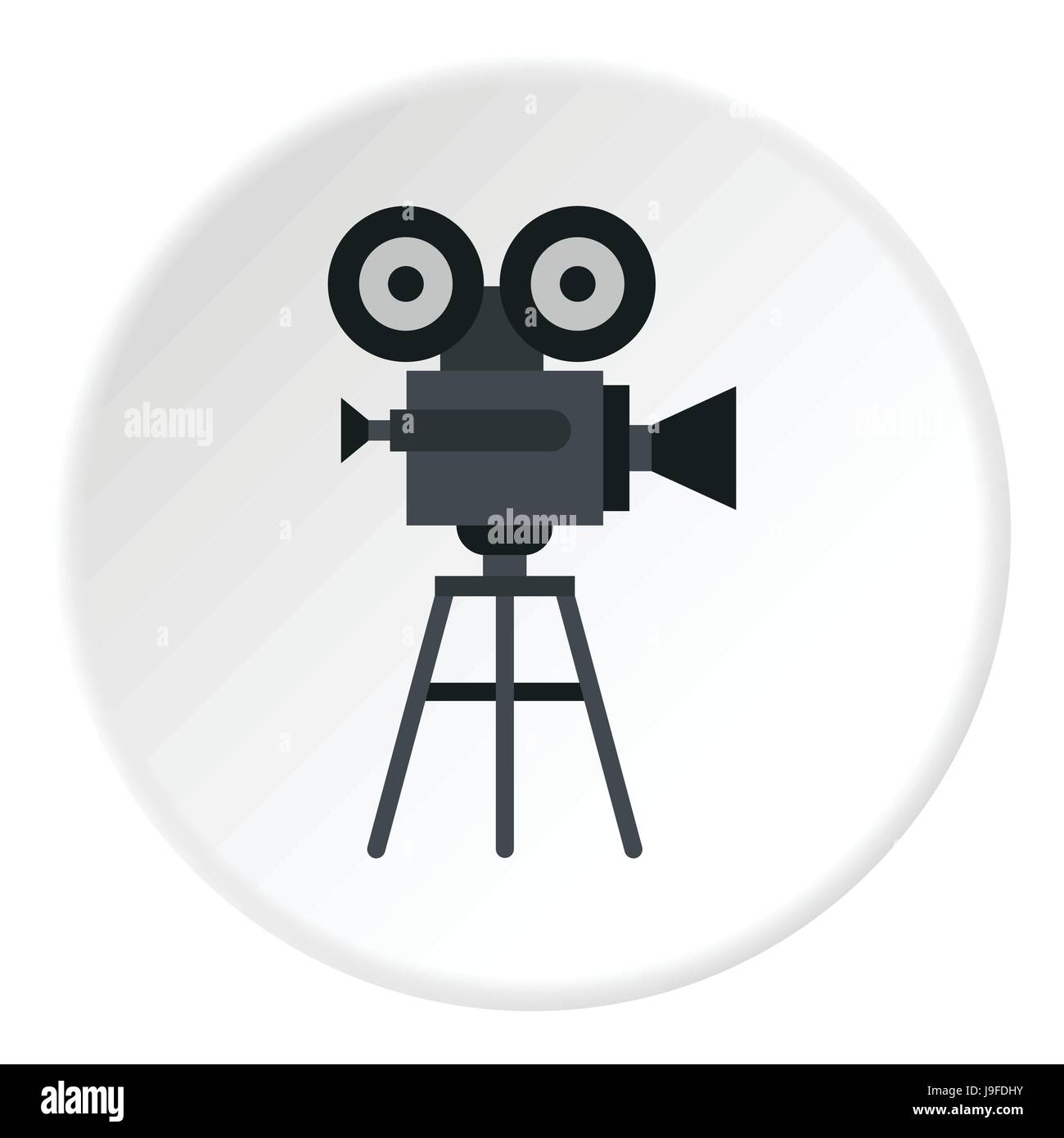 Retro-Film-Kamera-Symbol, flachen Stil Stock Vektor