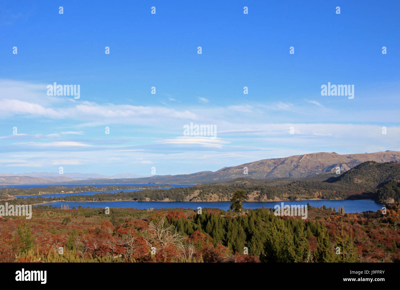 Alumine See, Herbstfarben, Patagonien Neuquen, Argentinien Stockfoto