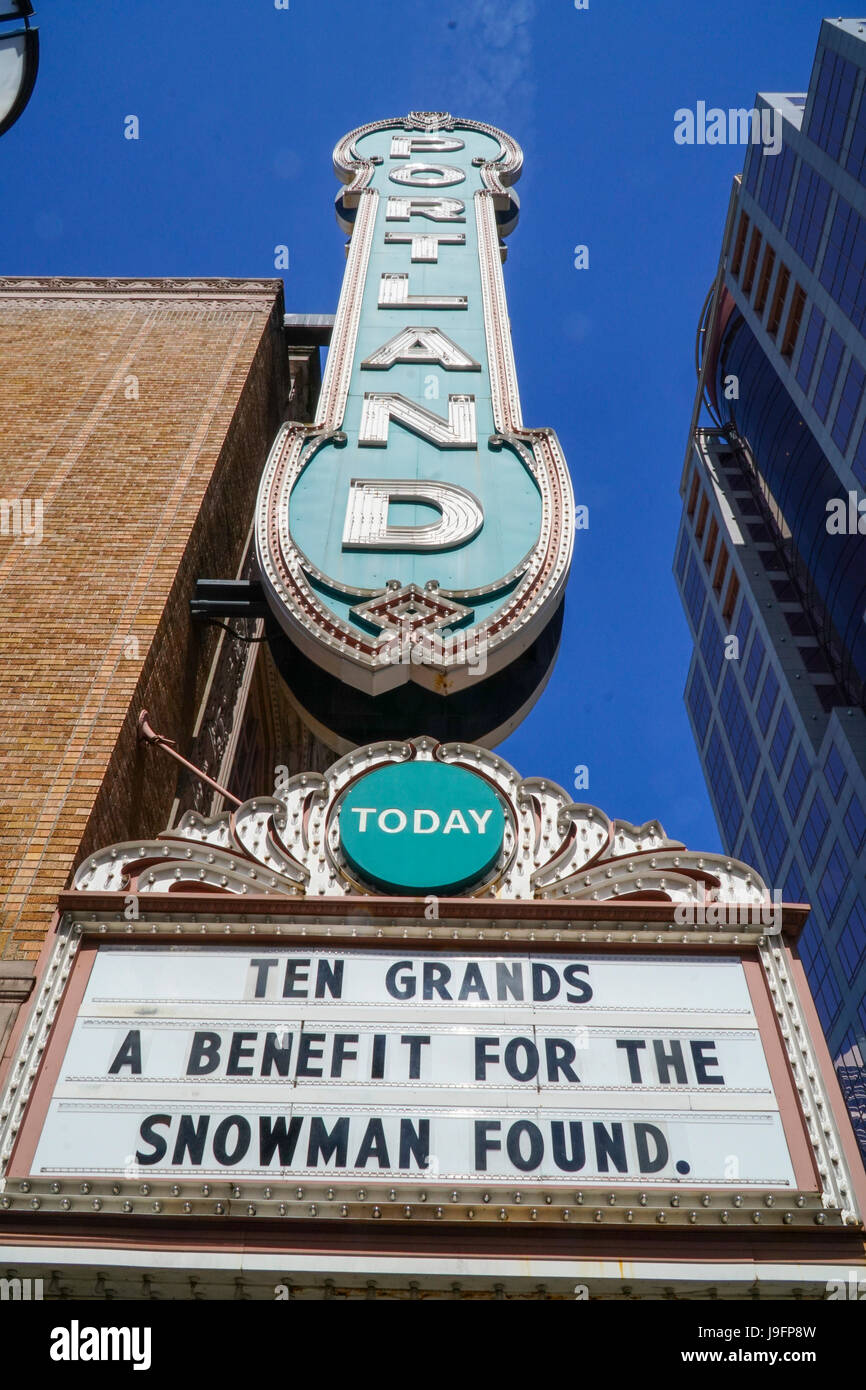 Portland-Theater - Arlene Schnitzer Concert Hall - PORTLAND - OREGON - 16. April 2017 Stockfoto