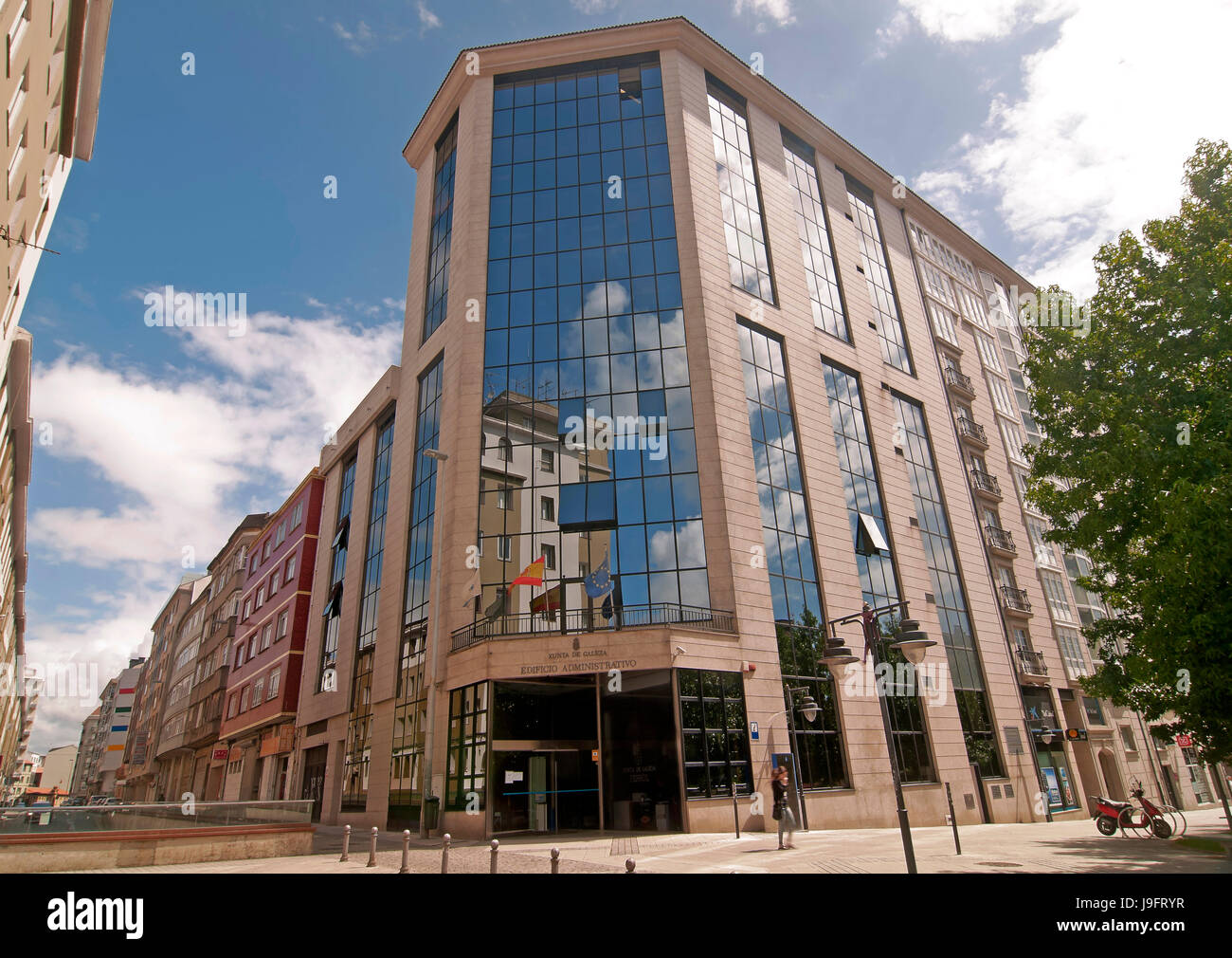 Verwaltungsgebäude der Xunta de Galicia, Ferrol, La Coruña Provinz, Region Galicien, Spanien, Europa Stockfoto