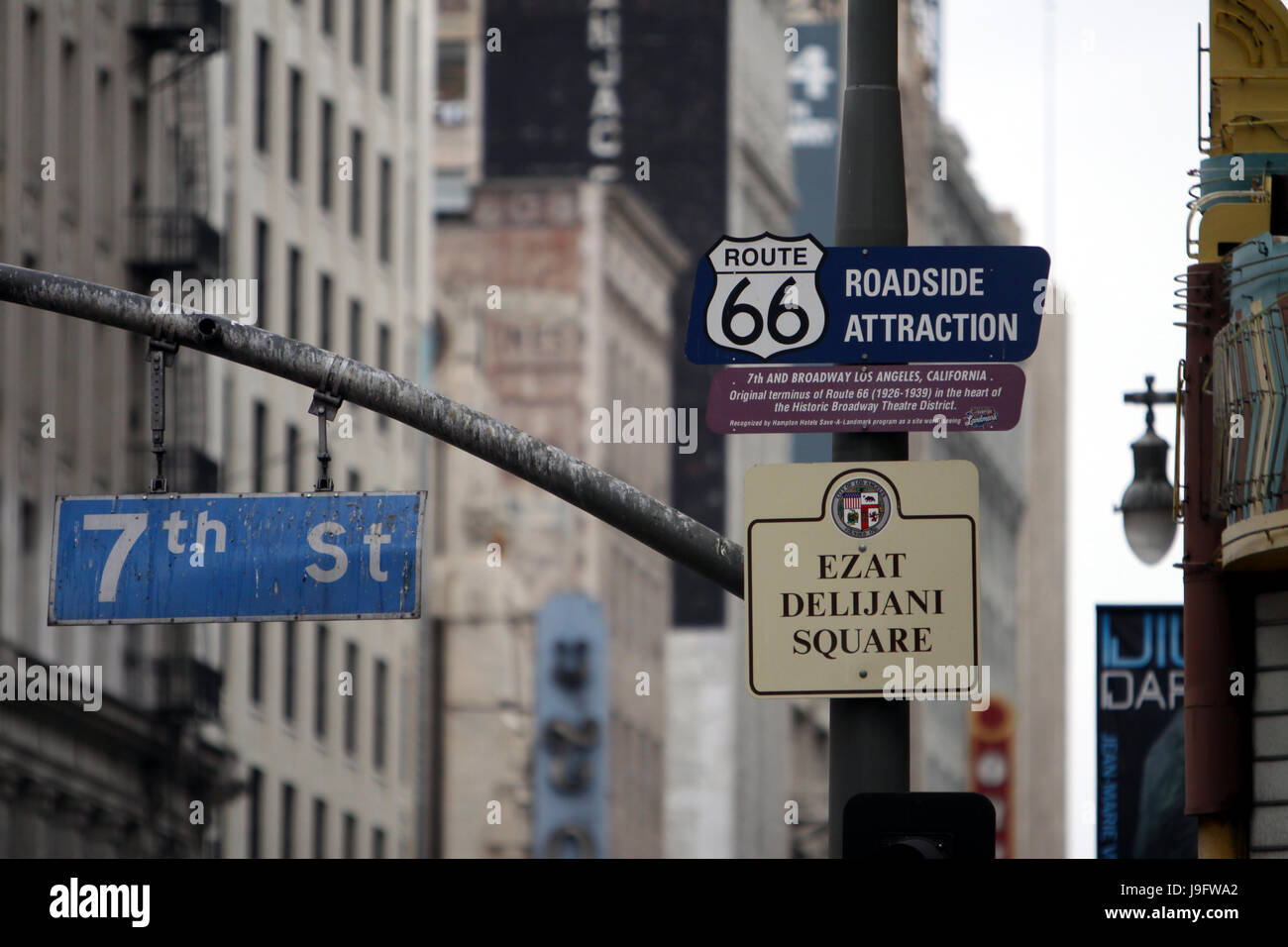 historische, Usa, Kalifornien, Wegweiser, Zentrum, Route, Stadt, Schild, Straße, Stockfoto