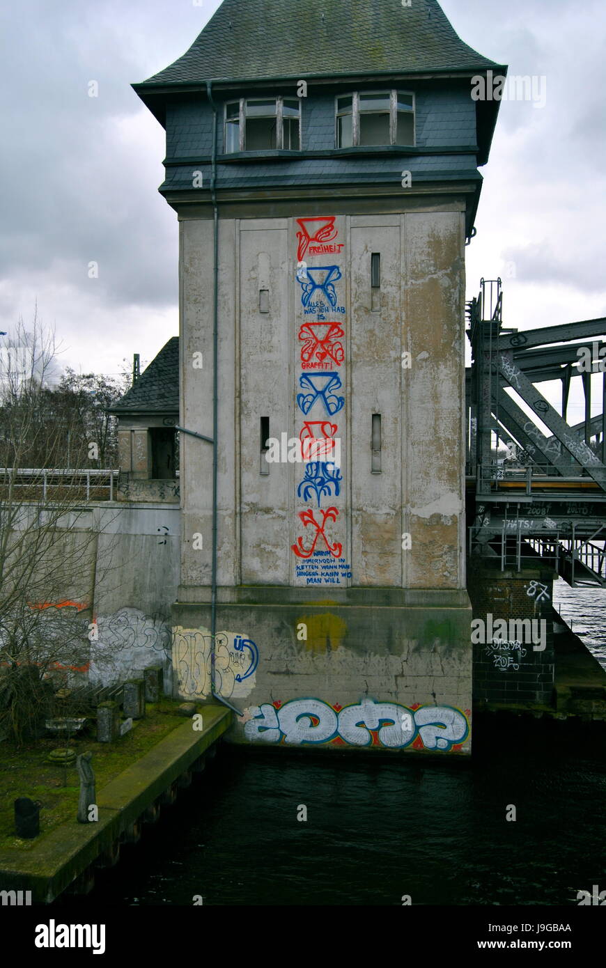 Graffiti und Street Art Berlin, Berlin, Deutschland Stockfoto