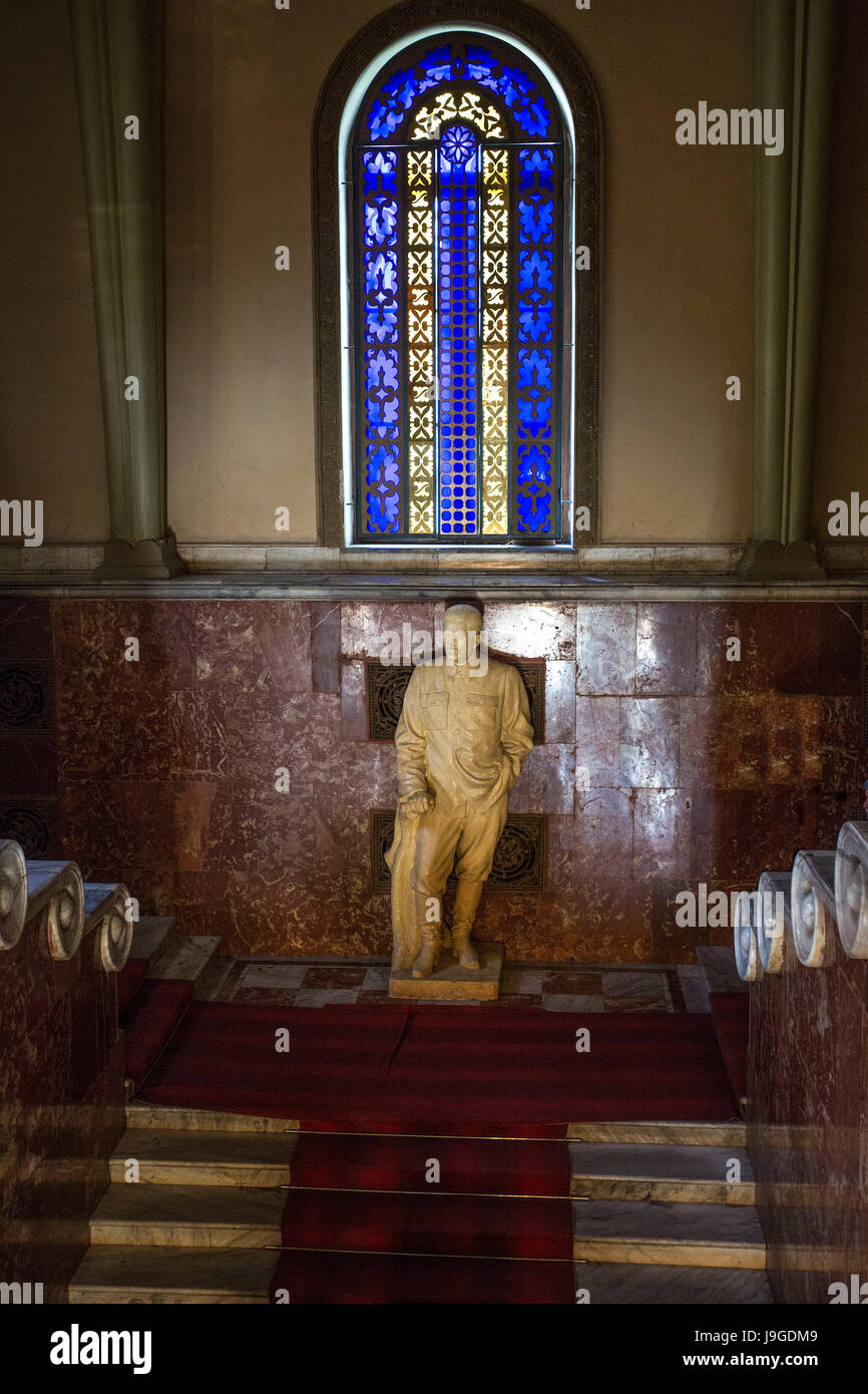 Georgien, Gori Stadt Stalin Museum, Stalin-Skulptur, Stockfoto