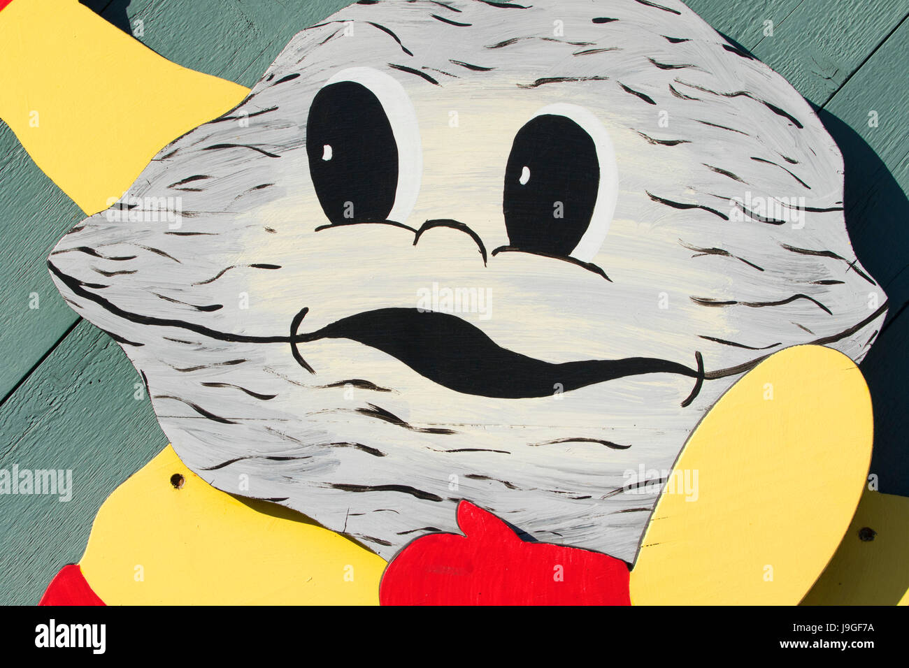 Clam Chowder Zeichen, Lincoln City, Oregon Stockfoto