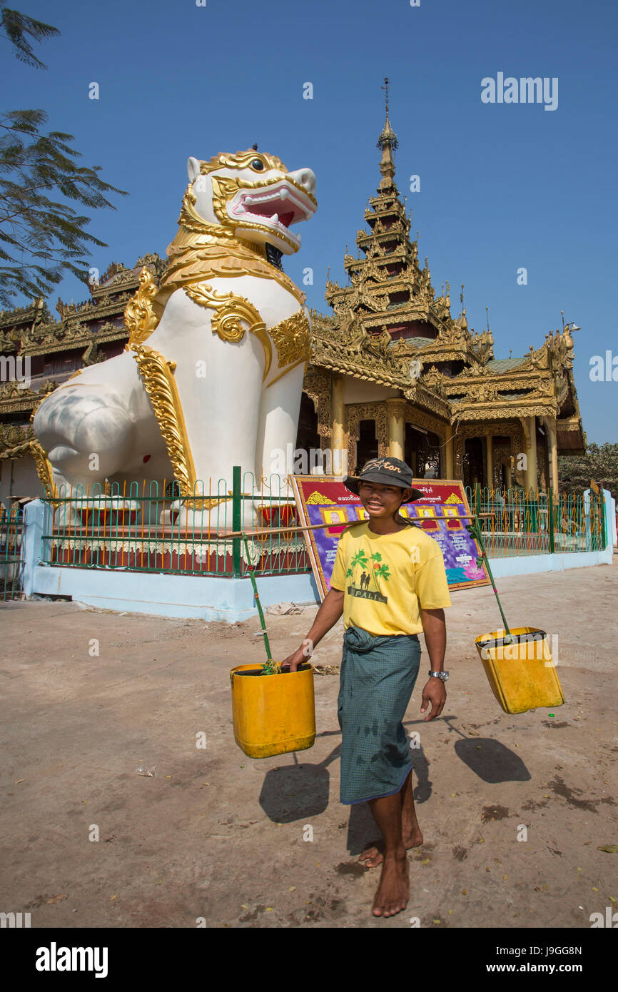 Myanmar, Pegu Provinz, Bago City, Shwemawdaw Pagode Stockfoto