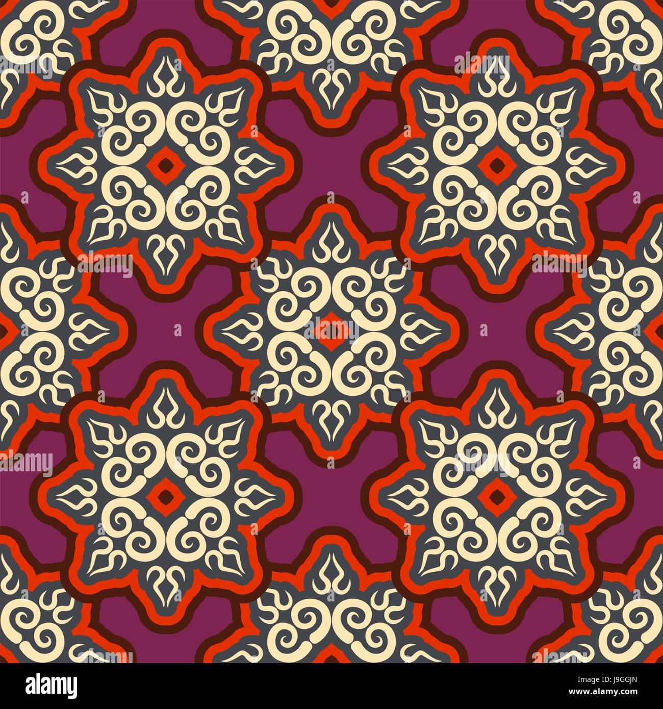 Kirgisischen Muster. Traditionelle nationale Muster von Kirgisistan. Textur Muster Völker Zentralasiens. Ethnische nationale Muster für Stoffe Stock Vektor