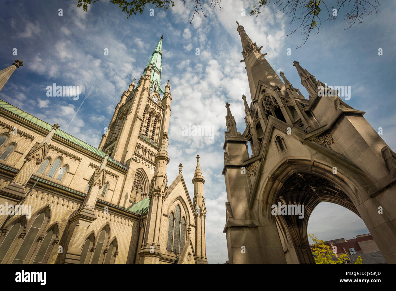 Fassade der Kathedrale St. Jakobskirche während Türen geöffnet Toronto Veranstaltung, 28. Mai 2017. Stockfoto