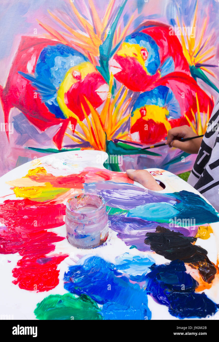 Palette des Künstlers Stockfoto