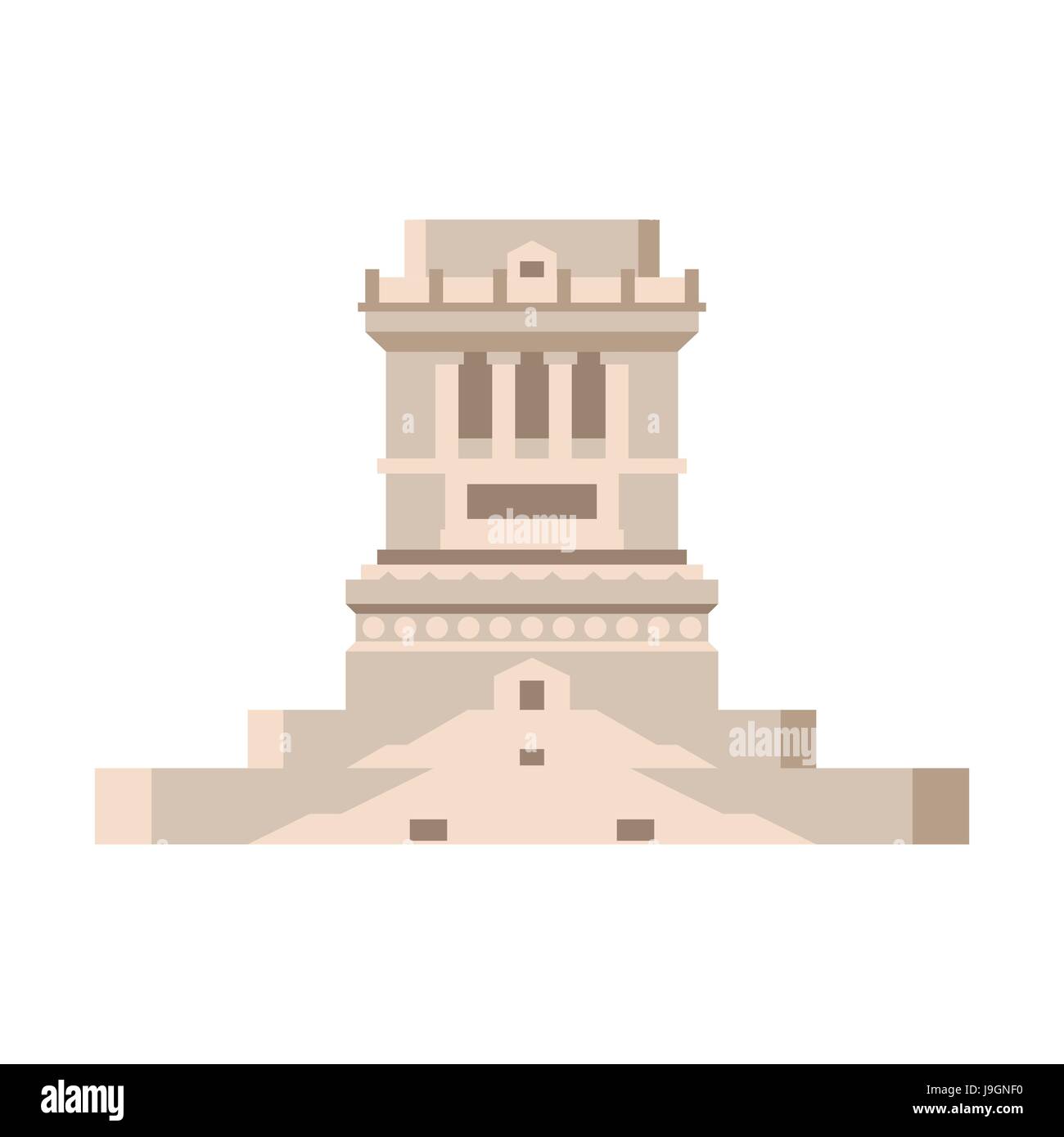 Sockel der Freiheitsstatue leer isoliert. stehen auf Liberty Island Stock Vektor