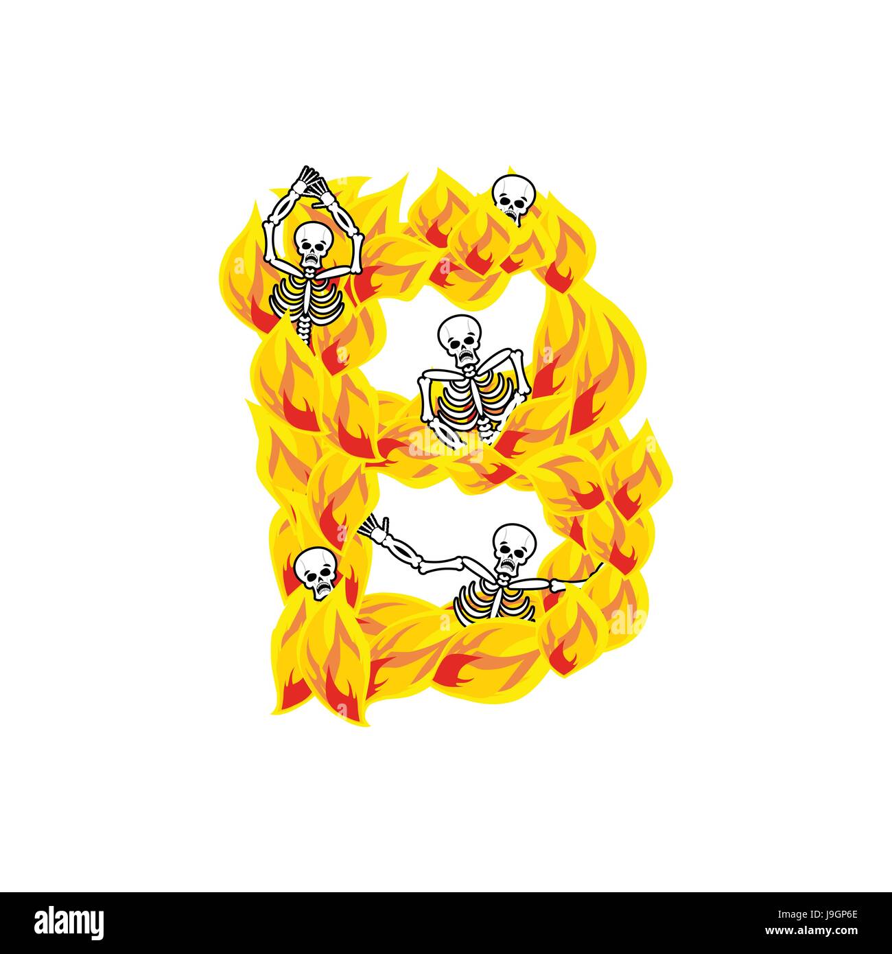 Buchstabe B höllischen Flammen und Sünder Schriftart. Feurige Schriftzug. Infernal Feuerzeichen Alphabet. ABC teuflische Flamme des satanischen Tod und Skelett Stock Vektor Buchstabe B höllischen Flammen und Sünder Schriftart. Feurige Schriftzug. Infernal Feuerzeichen Alphabet. ABC teuflische Flamme des satanischen Tod und Skelett Stock Vektor