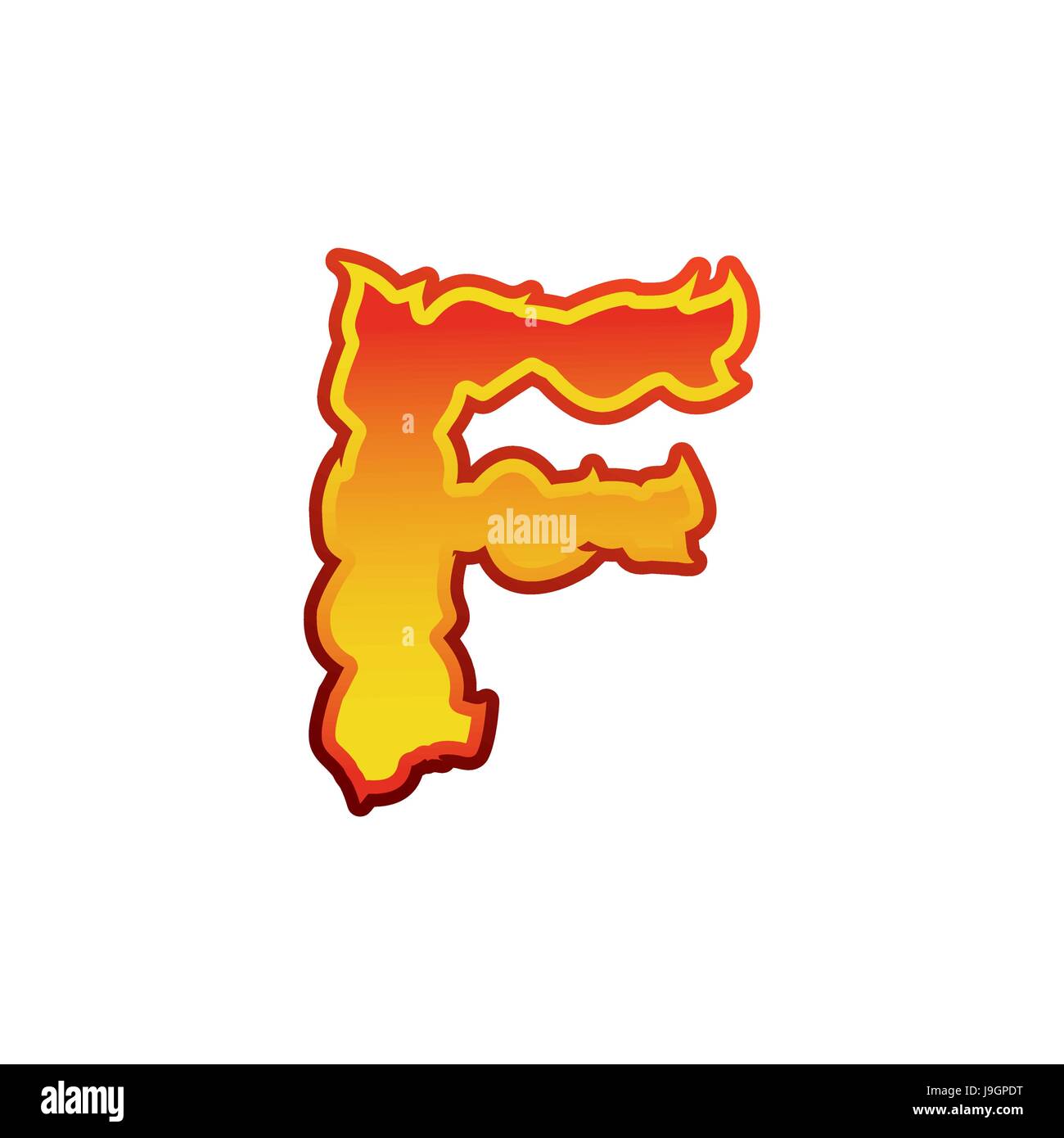 Buchstabe F Feuer. Flammen-Schriftart-Schriftzug. Tattoo Alphabet Zeichen.  feurige Zeichen alphabet Stock-Vektorgrafik - Alamy