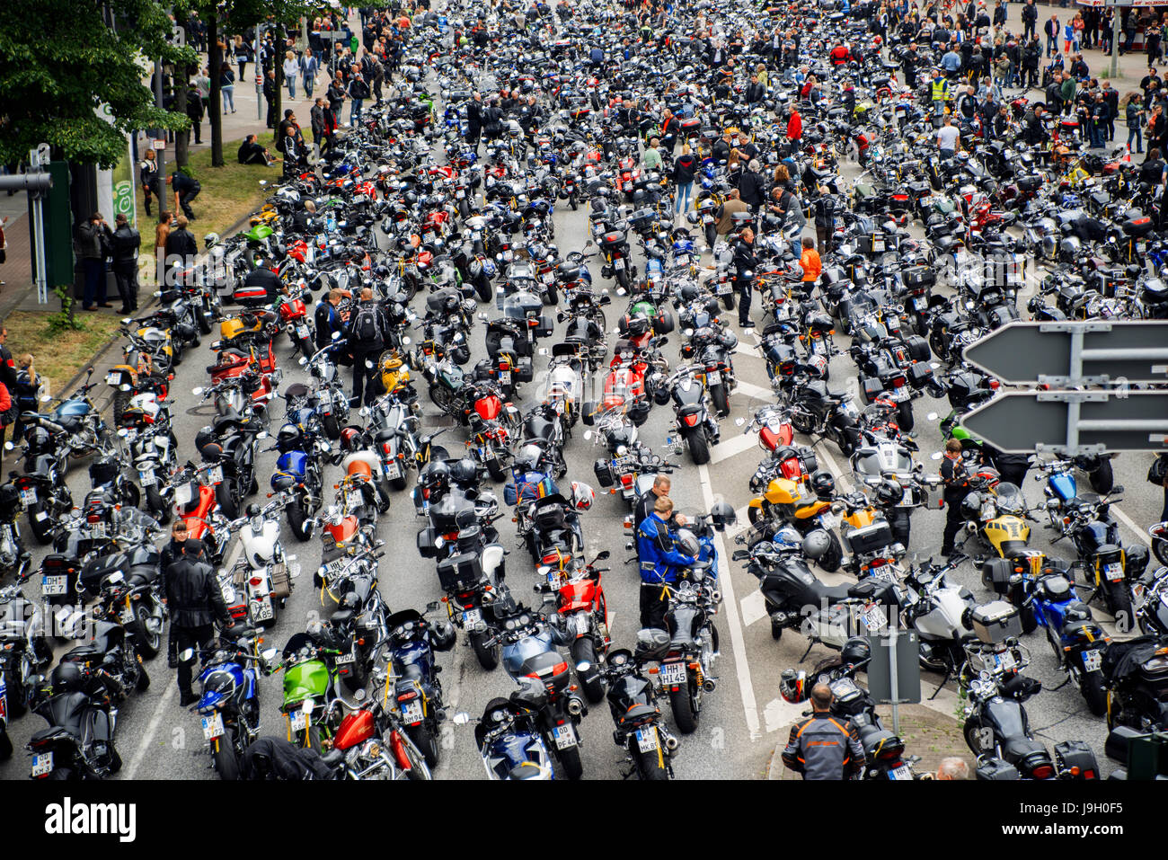 MOGO / Motorradgottesdienst Hamburg Stockfoto