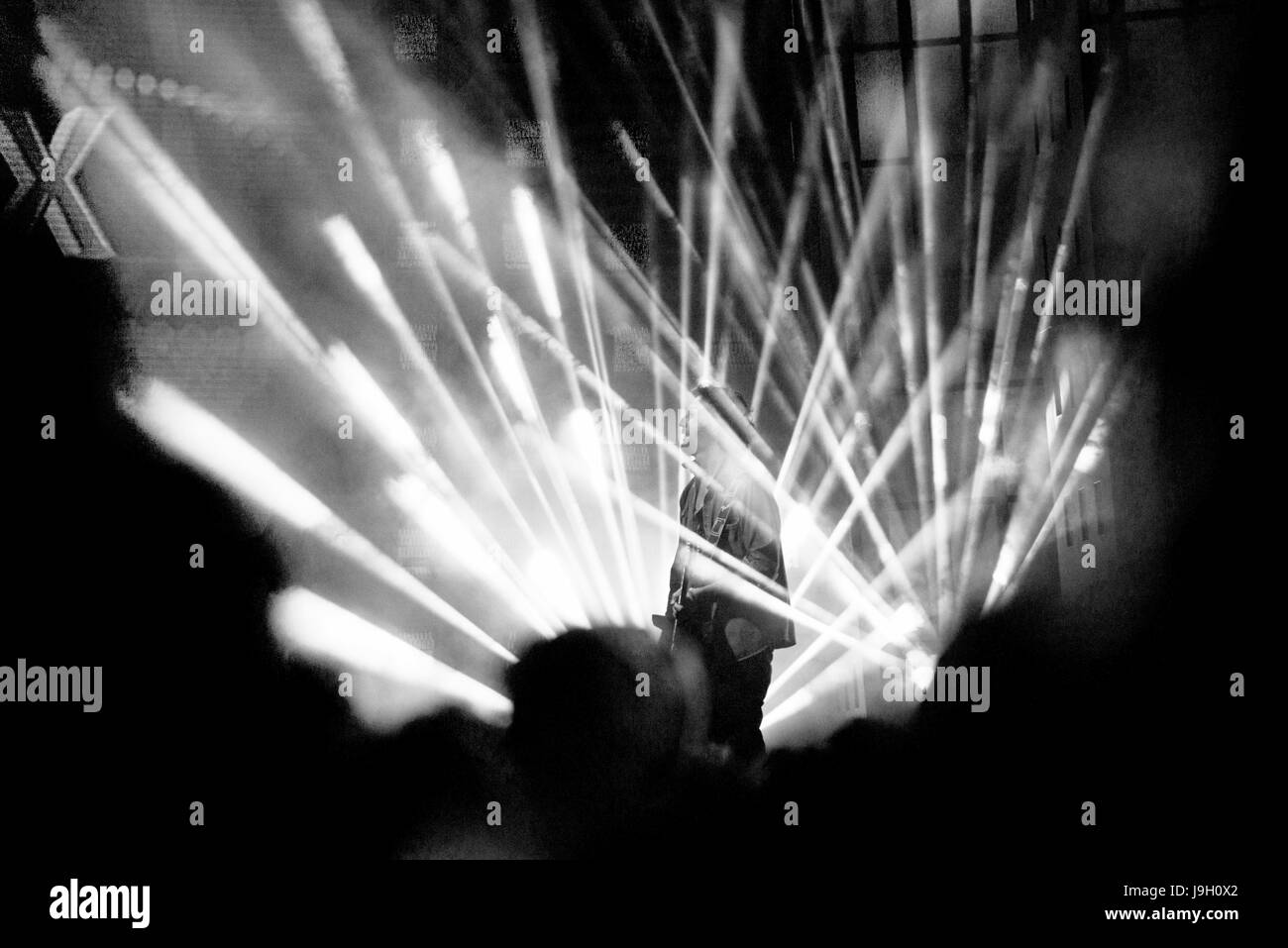 Live Musiker auf der Bühne Stockfoto