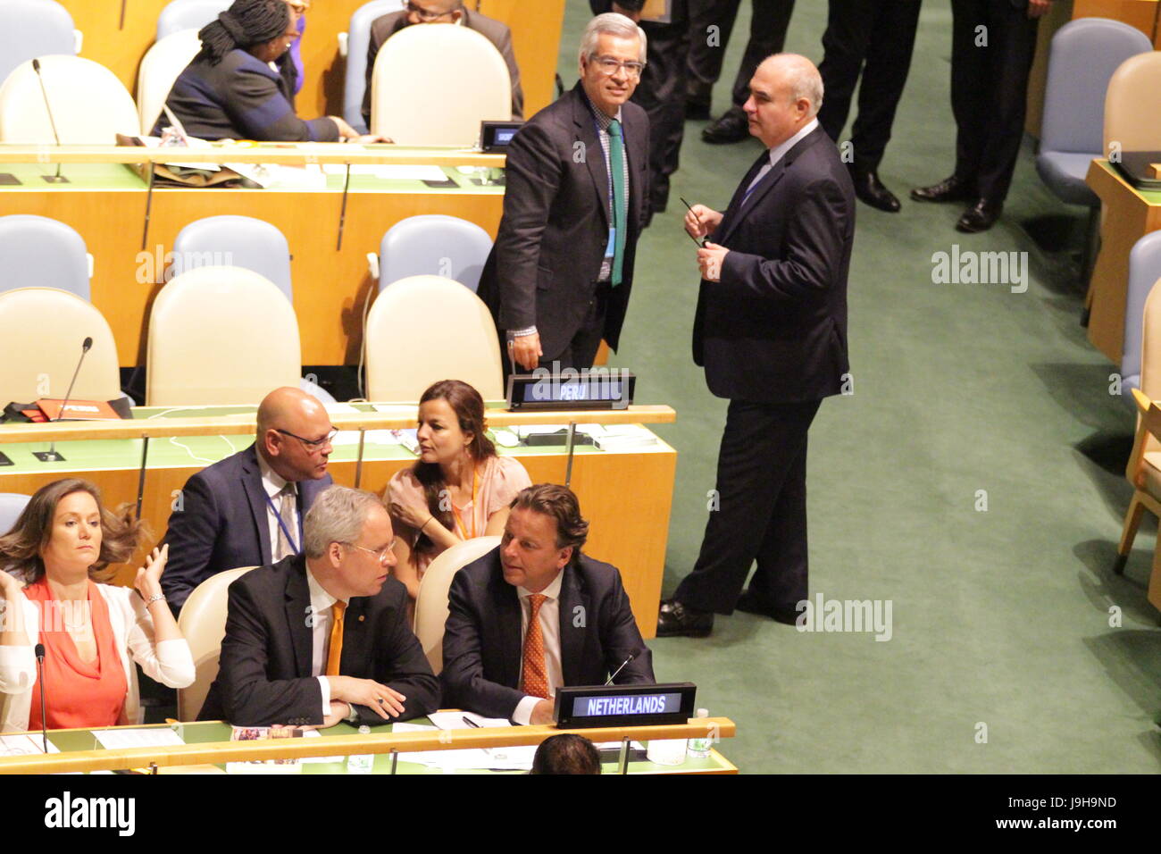 UN, New York, USA. 2. Juni 2017. Bei der UNO in New York, niederländische Außenminister Bert Koenders als Niederlande gewinnt UN-Sicherheitsrat Sitz für 2018 Credit: Matthew Russell Lee/Alamy Live News Stockfoto