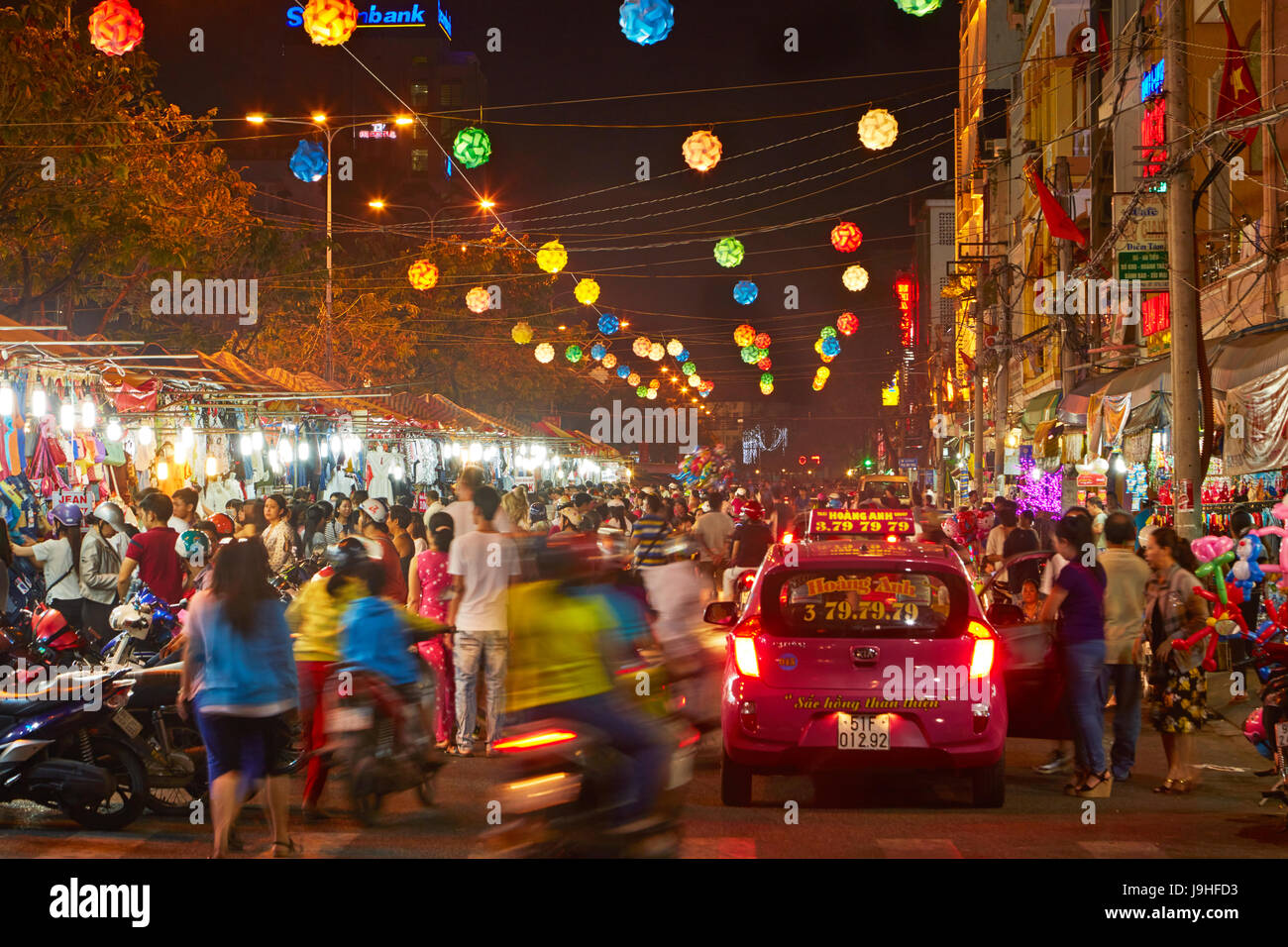 Ninh Kieu Night Market, Can Tho, Mekong Delta, Vietnam Stockfoto