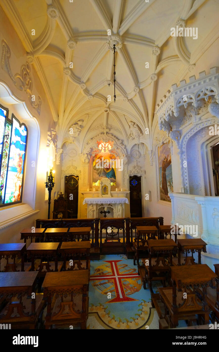Quinta da Regaleira Kapelle Sintra Portugal Stockfoto