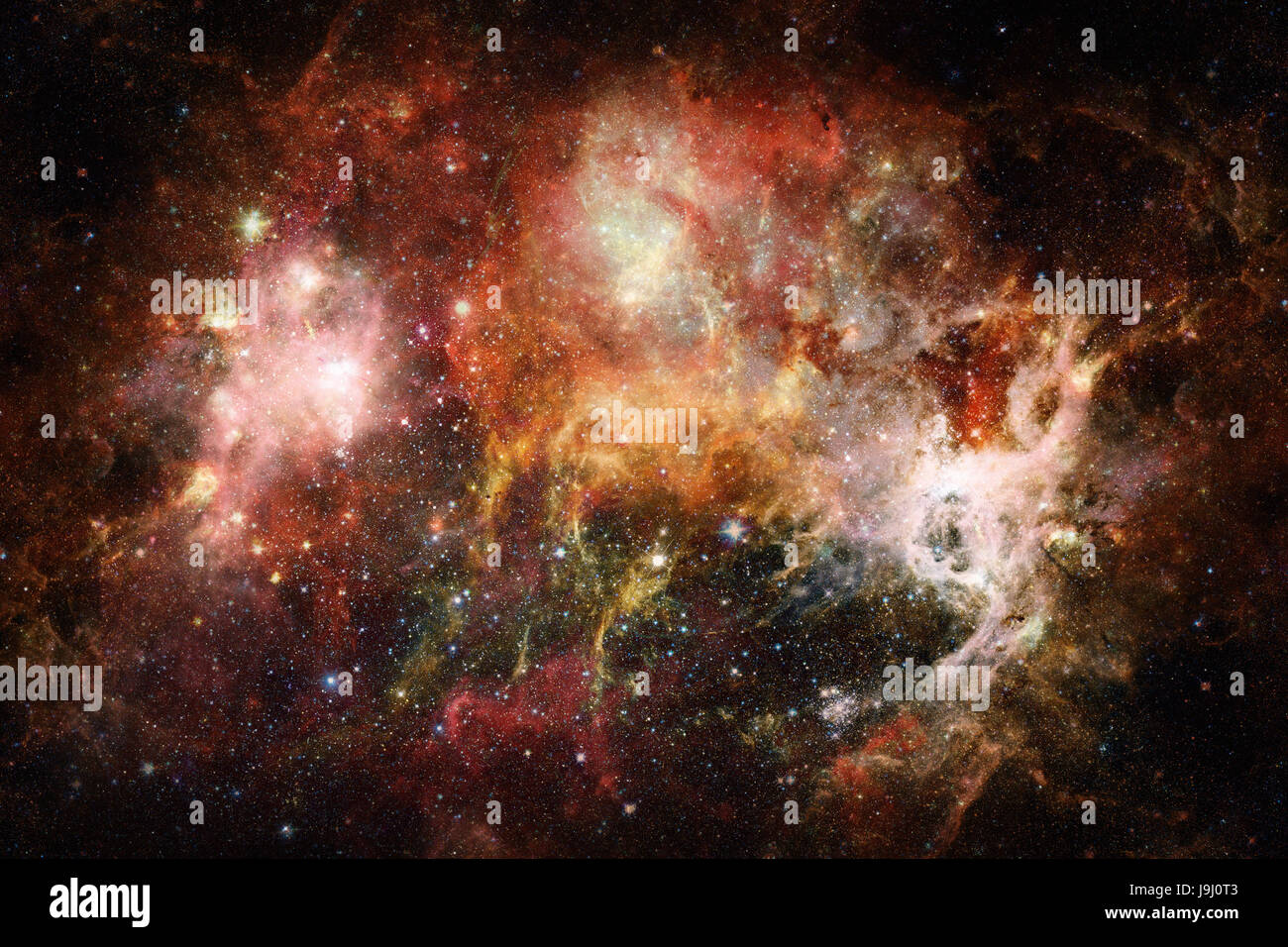 Sternenhimmel tiefen Weltraum - Nebel und Galaxien Stockfoto