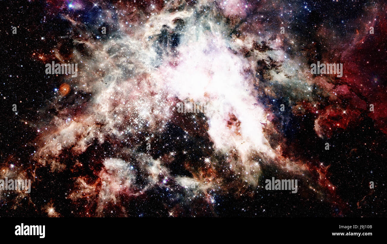 Galaxy im Deep Space, glühende geheimnisvolles Universum. Stockfoto