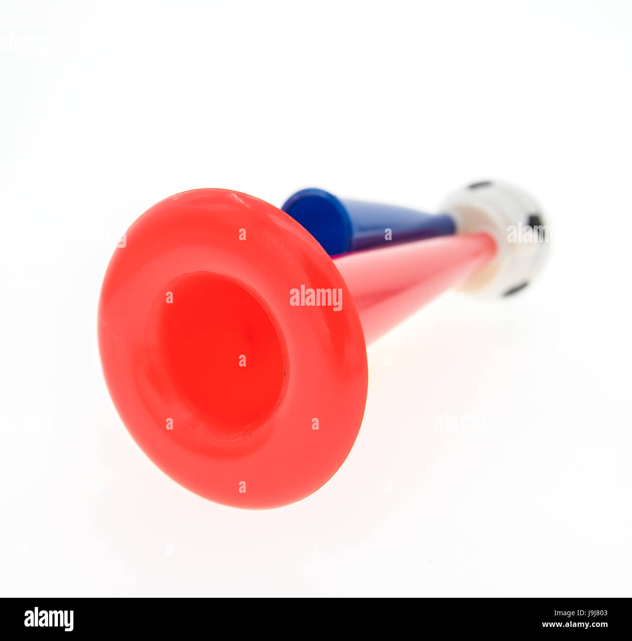 Fußball triple Fan-Trompete Stockfoto