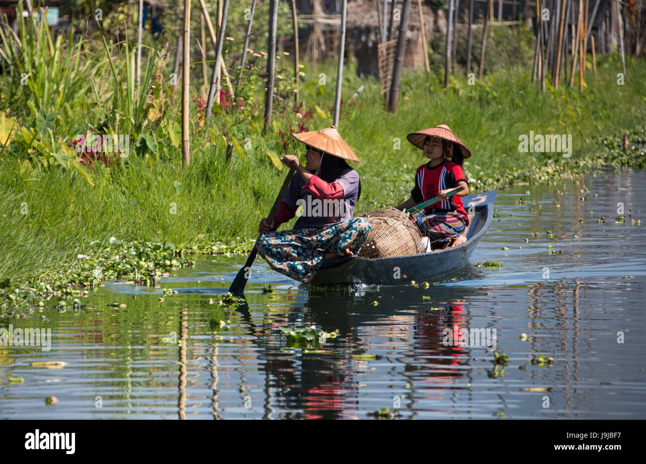 Myanmar, Inle-See, Stockfoto