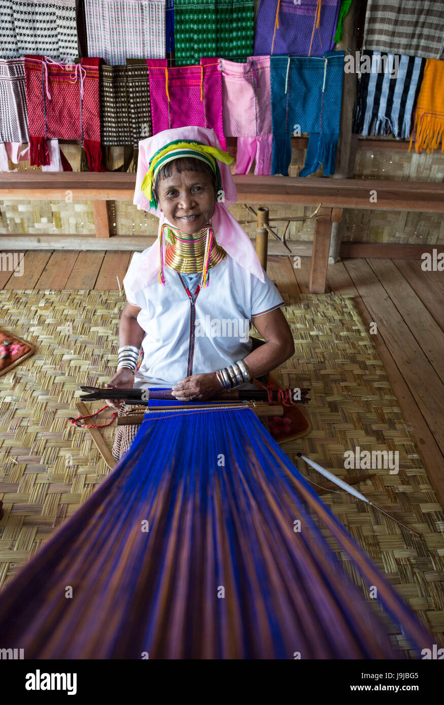 Myanmar, Inle-See, "Giraffe" Frau Stockfoto