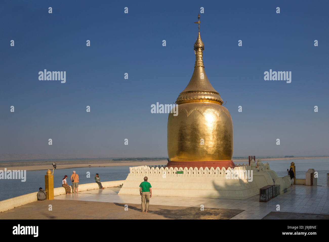 Myanmar, Provinz Mandalay, Bagan Stadt Bupaya Goldene Pagode Stockfoto