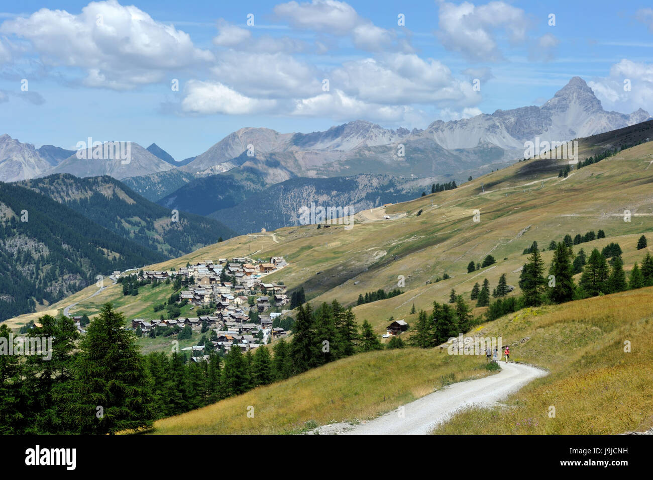 Frankreich, Hautes-Alpes, Parc Naturel Regional du Queyras, Saint-Veran Dorf, Les Plus Beaux Dörfer de France, höchste Gemeinde in Europa (2040m) Stockfoto