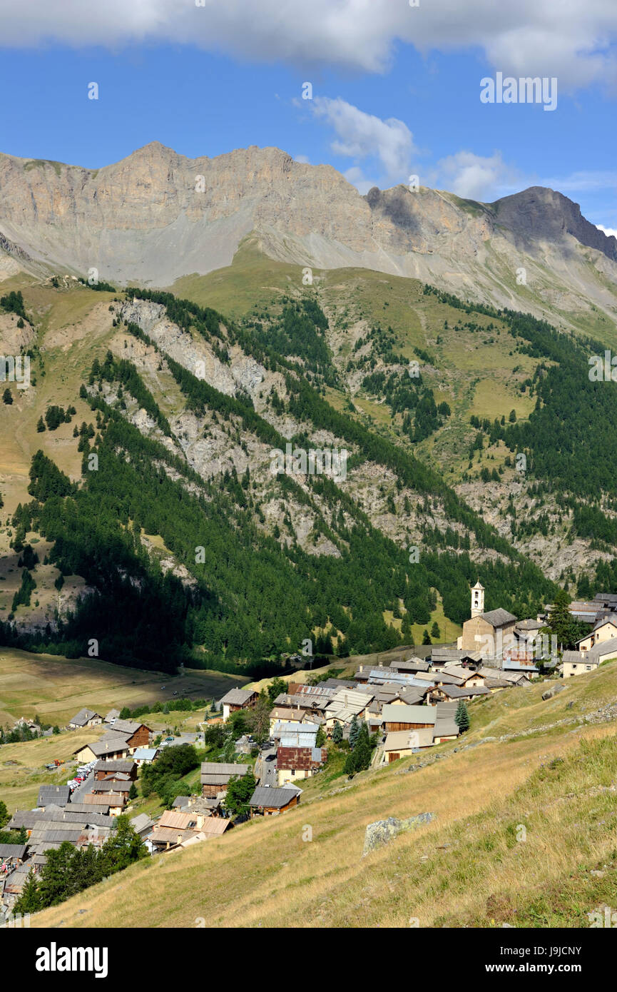 Frankreich, Hautes-Alpes, Parc Naturel Regional du Queyras, Saint-Veran Dorf, Les Plus Beaux Dörfer de France, höchste Gemeinde in Europa (2040m) Stockfoto