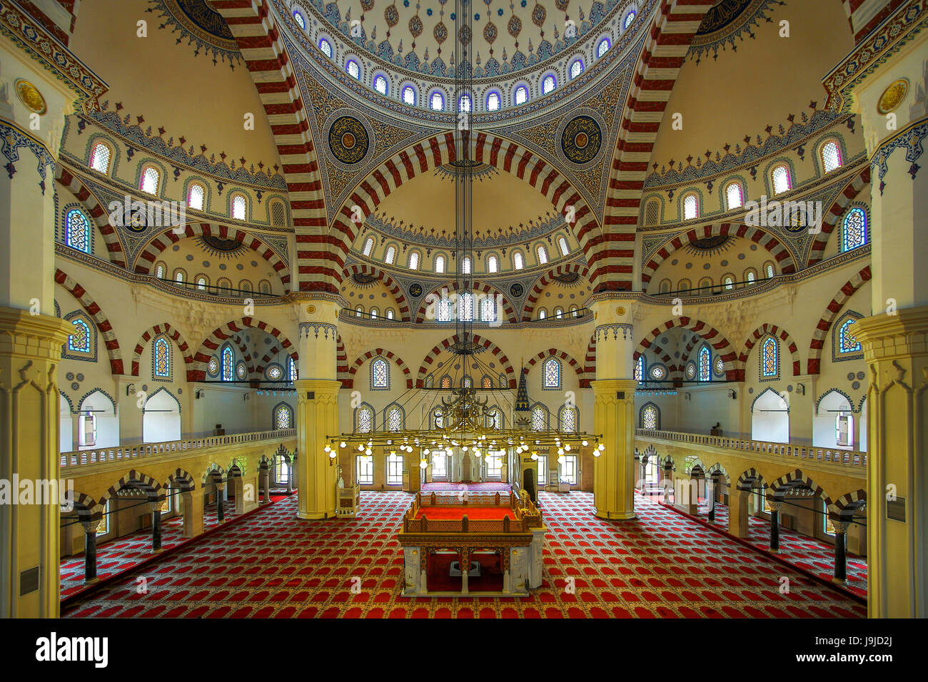 Turkmenistan, Ashgabat Stadt, die türkische Moschee Stockfoto
