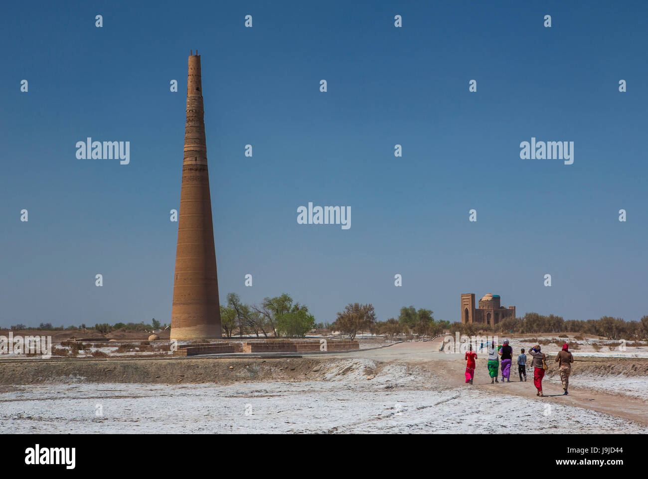 Turkmenistan, Konye Urgench archäologische Stätte, UNESCO-Welterbe, Gutluk Timura Minarett Stockfoto