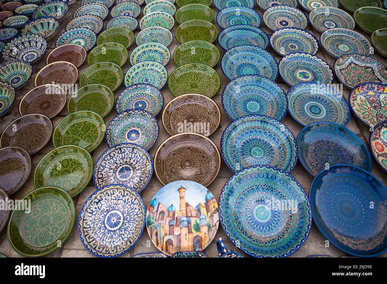 Usbekistan, Stadt Buchara, Keramik Stockfoto