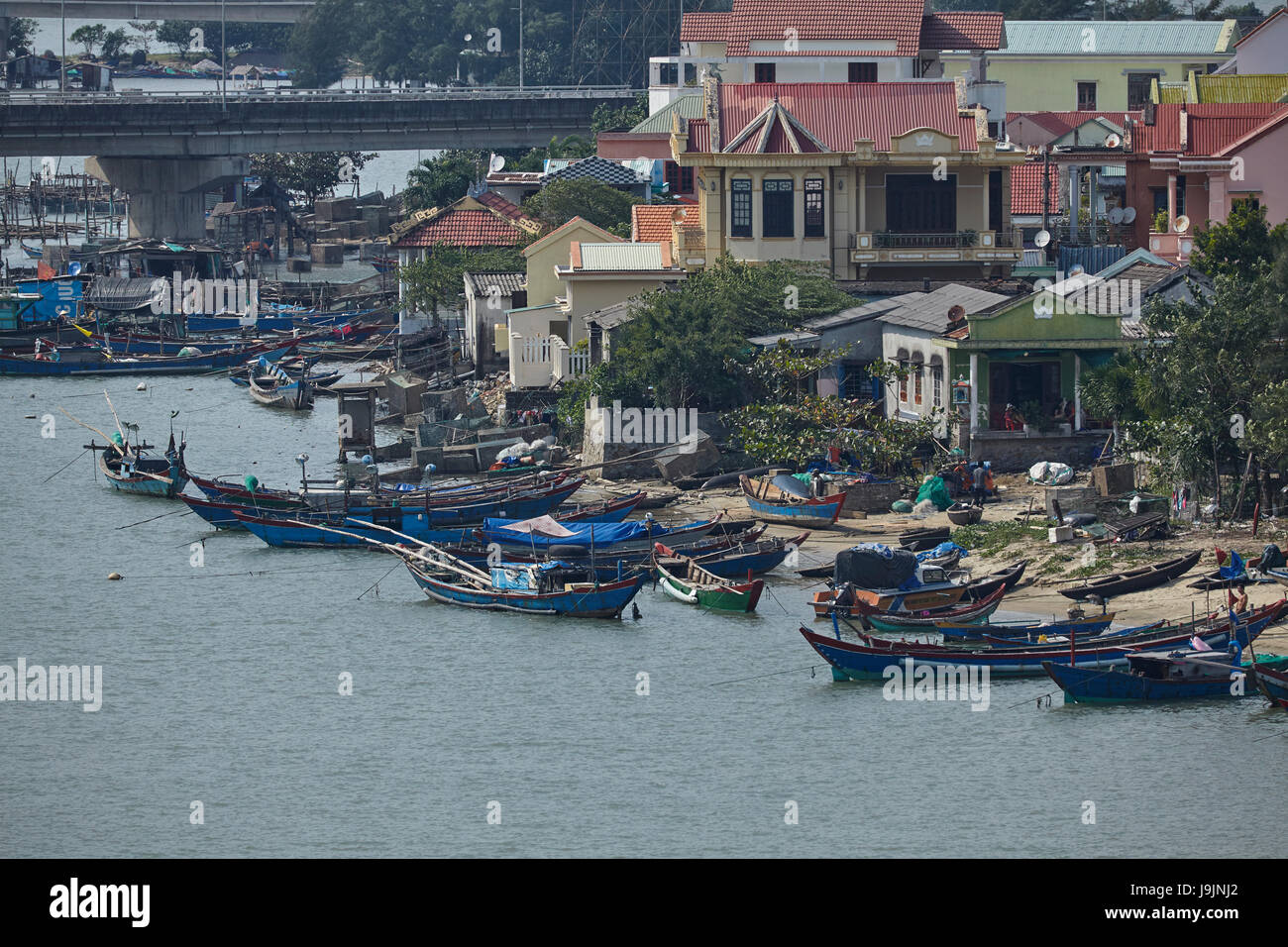 Angelboote/Fischerboote, Lang Co, Thua Thien Hue Provinz, North Central Coast, Vietnam Stockfoto