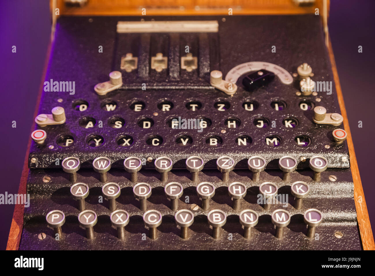 England, London, South Kensington, Science Museum, deutsche Enigma-Maschine datiert 1934 Stockfoto